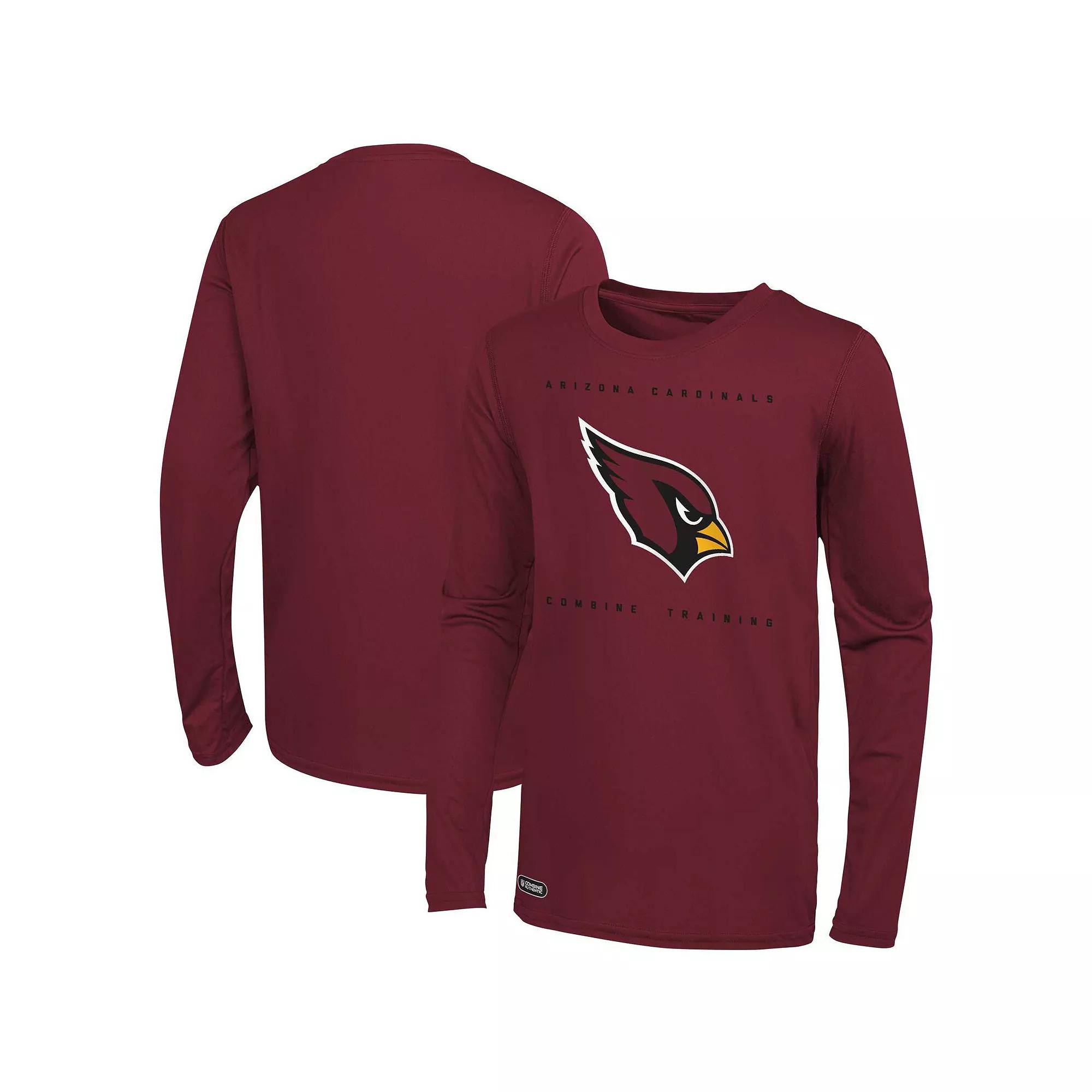 Men's Cardinal Arizona Cardinals Side Drill Long Sleeve T-Shirt,  Product Image