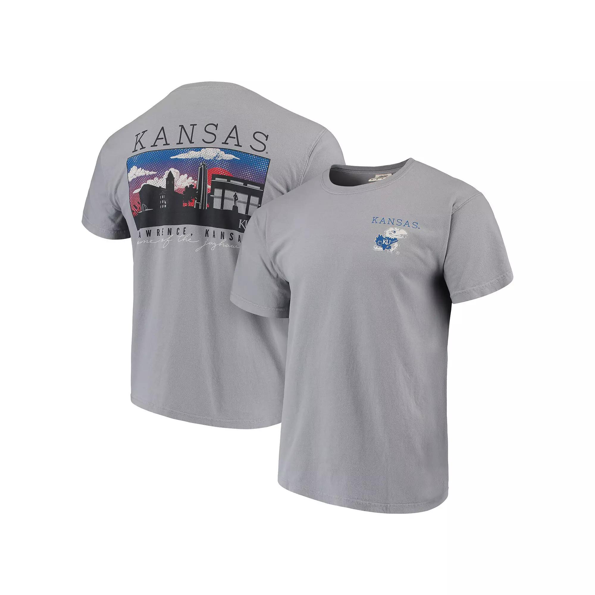 Men's Gray Kansas Jayhawks Comfort Colors Campus Scenery T-Shirt,  Product Image