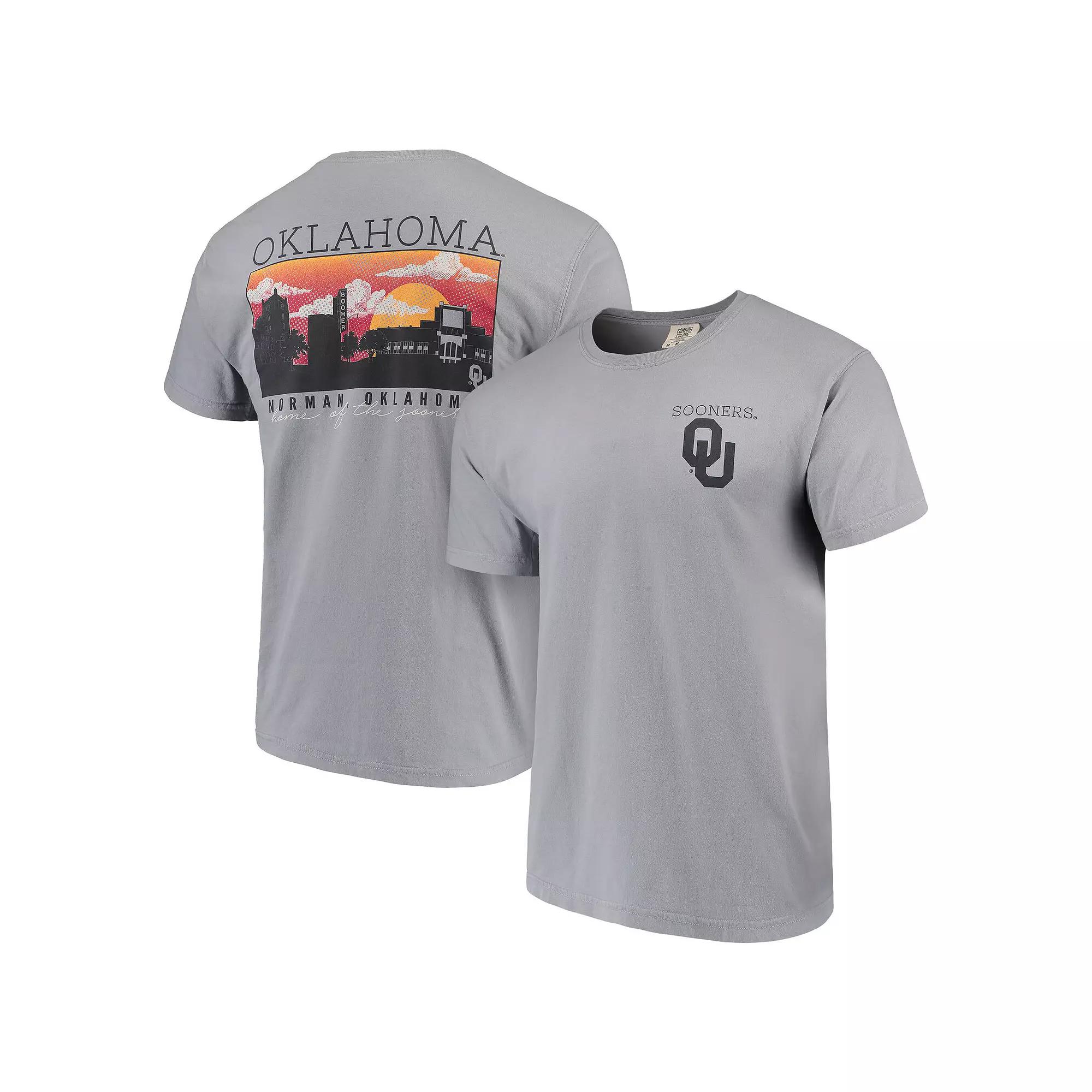 Mens Gray Oklahoma Sooners Comfort Colors Campus Scenery T-Shirt Product Image