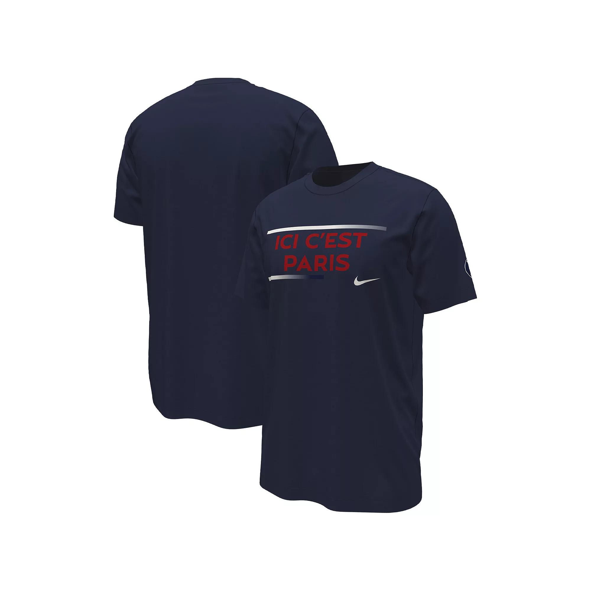 Men's Nike Navy Paris Saint-Germain Verbiage T-Shirt,  Product Image