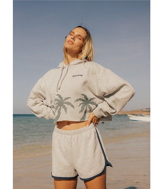 Billabong Long Sleeve Triple Palms Graphic Fleece Cropped Hoodie Product Image