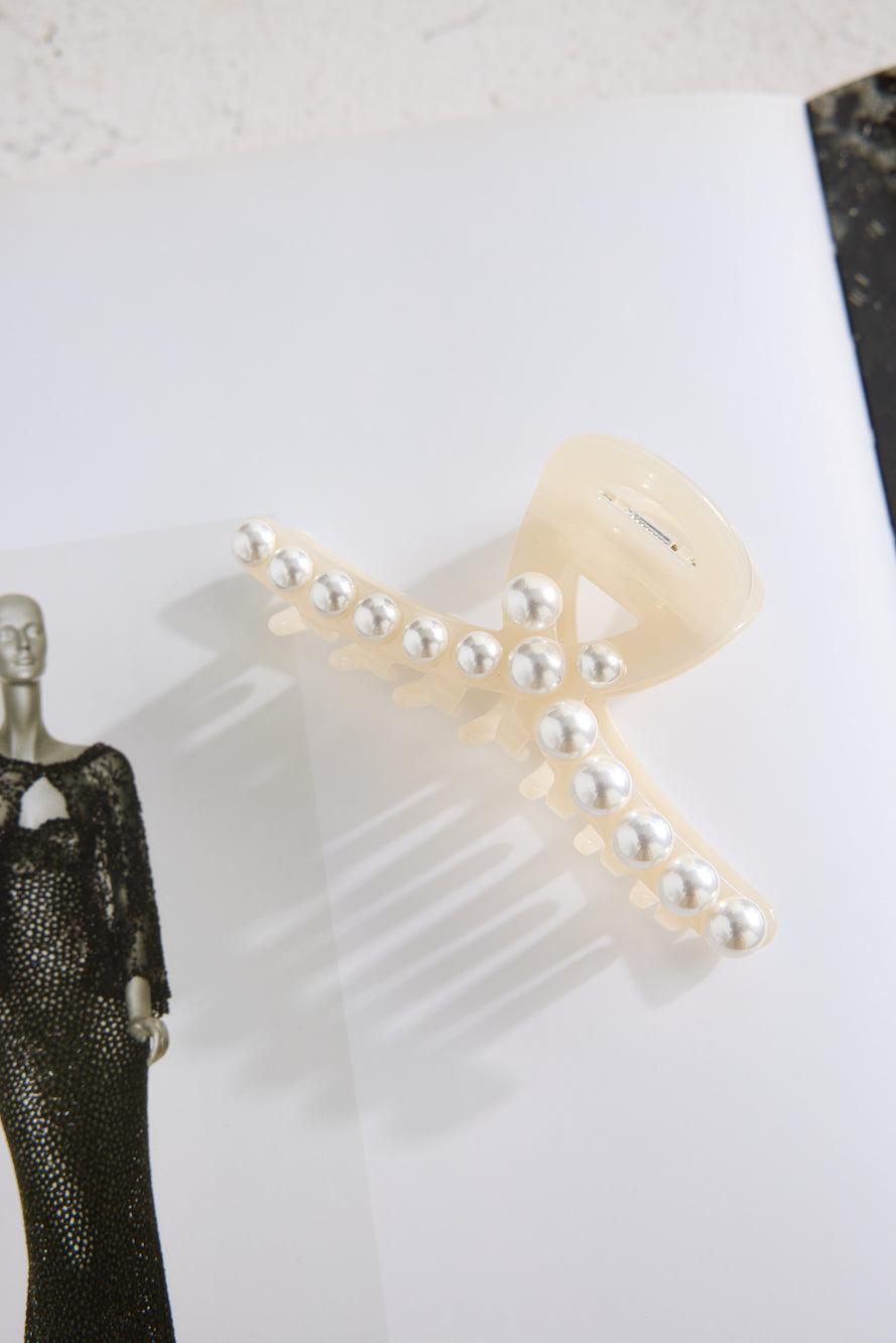 Luxe Pearl Claw Clip Nude Product Image