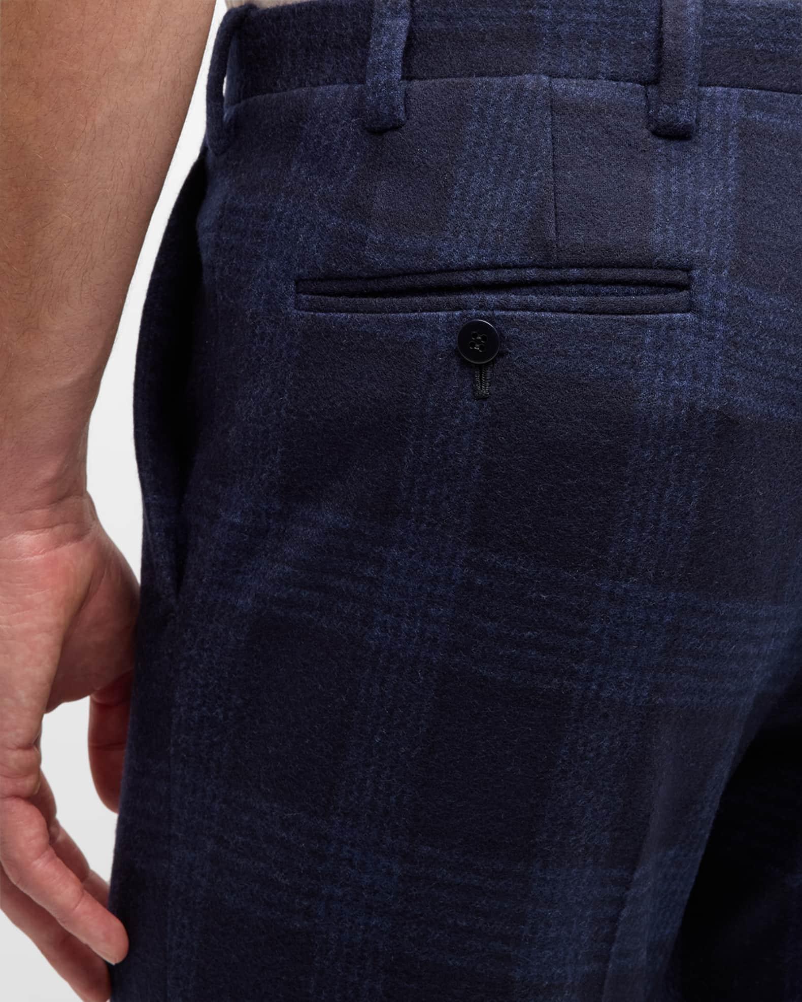 Men's Straight-Leg Plaid Pants Product Image