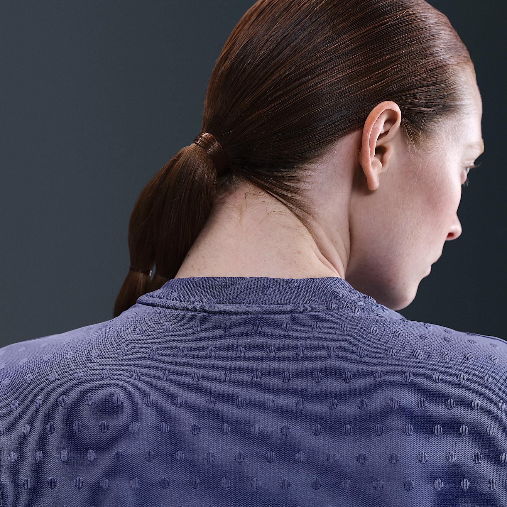 Nike Womens Tour Dri-FIT Short-Sleeve Blade Jacquard Golf Polo | FZ6302-508 Product Image