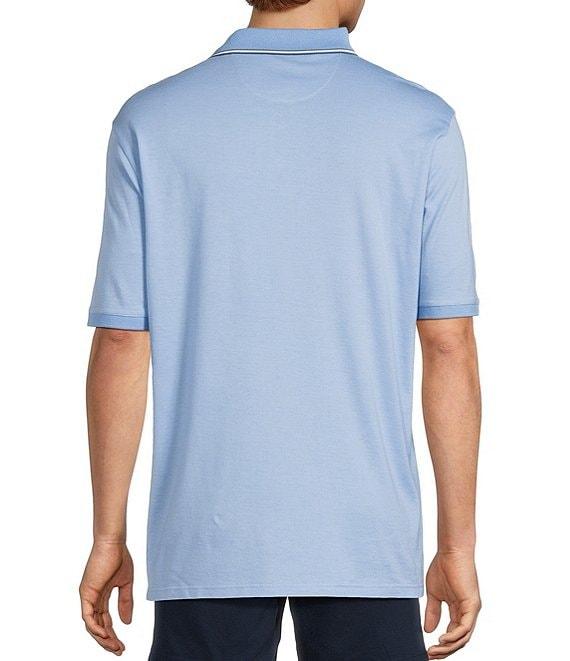 Roundtree & Yorke Short Sleeve Rib Tipped Polo Shirt Product Image