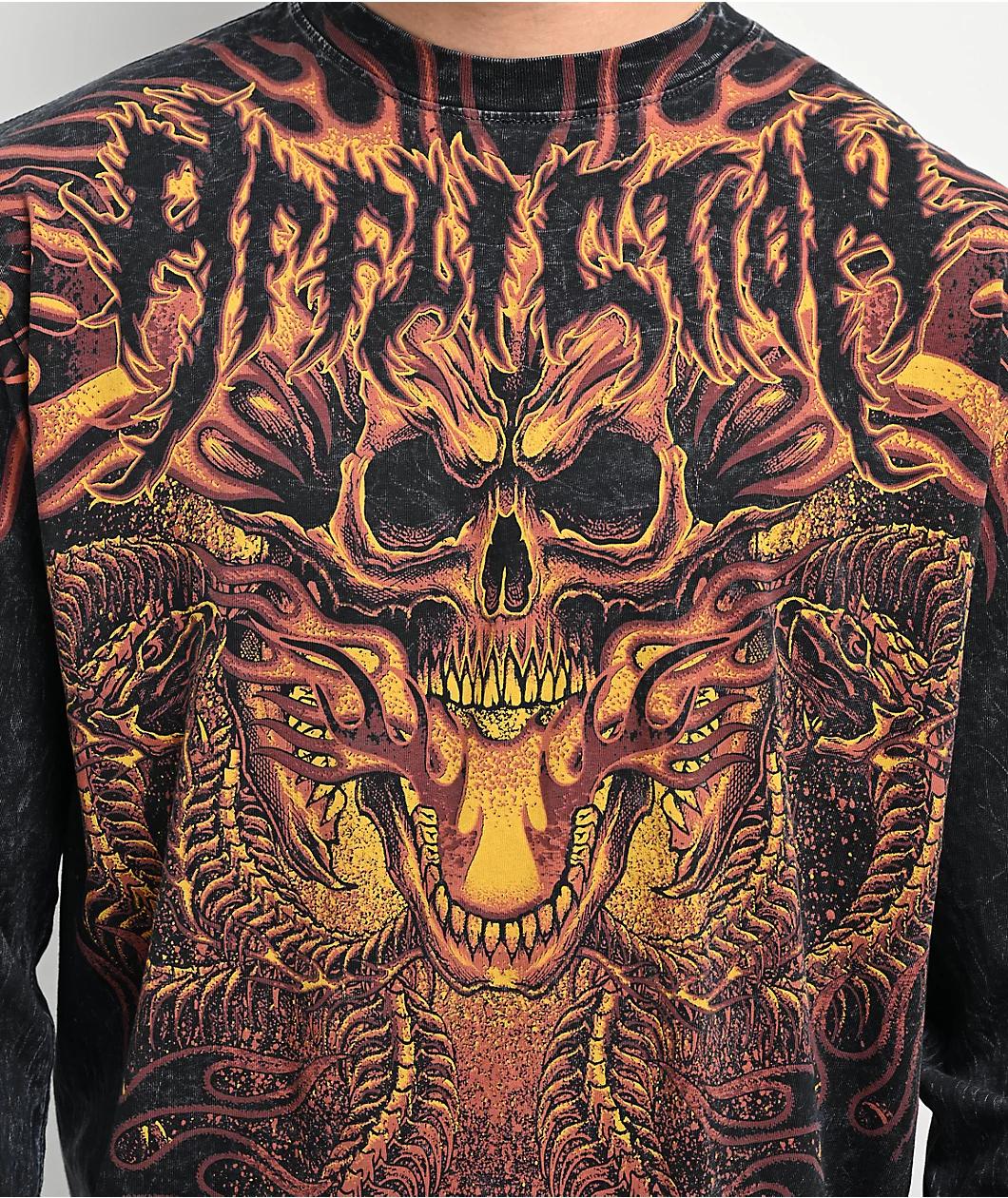 Affliction Electric Storm Black Wash Long Sleeve T-Shirt Product Image