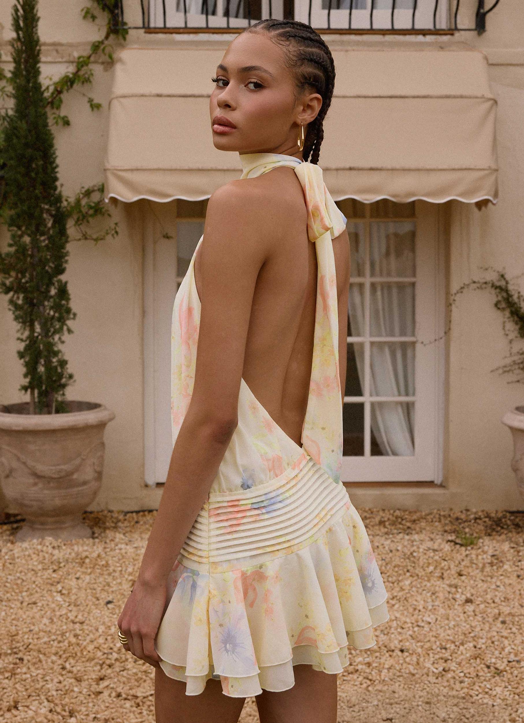 Willow Chiffon Mini Dress - Spring Meadow Product Image