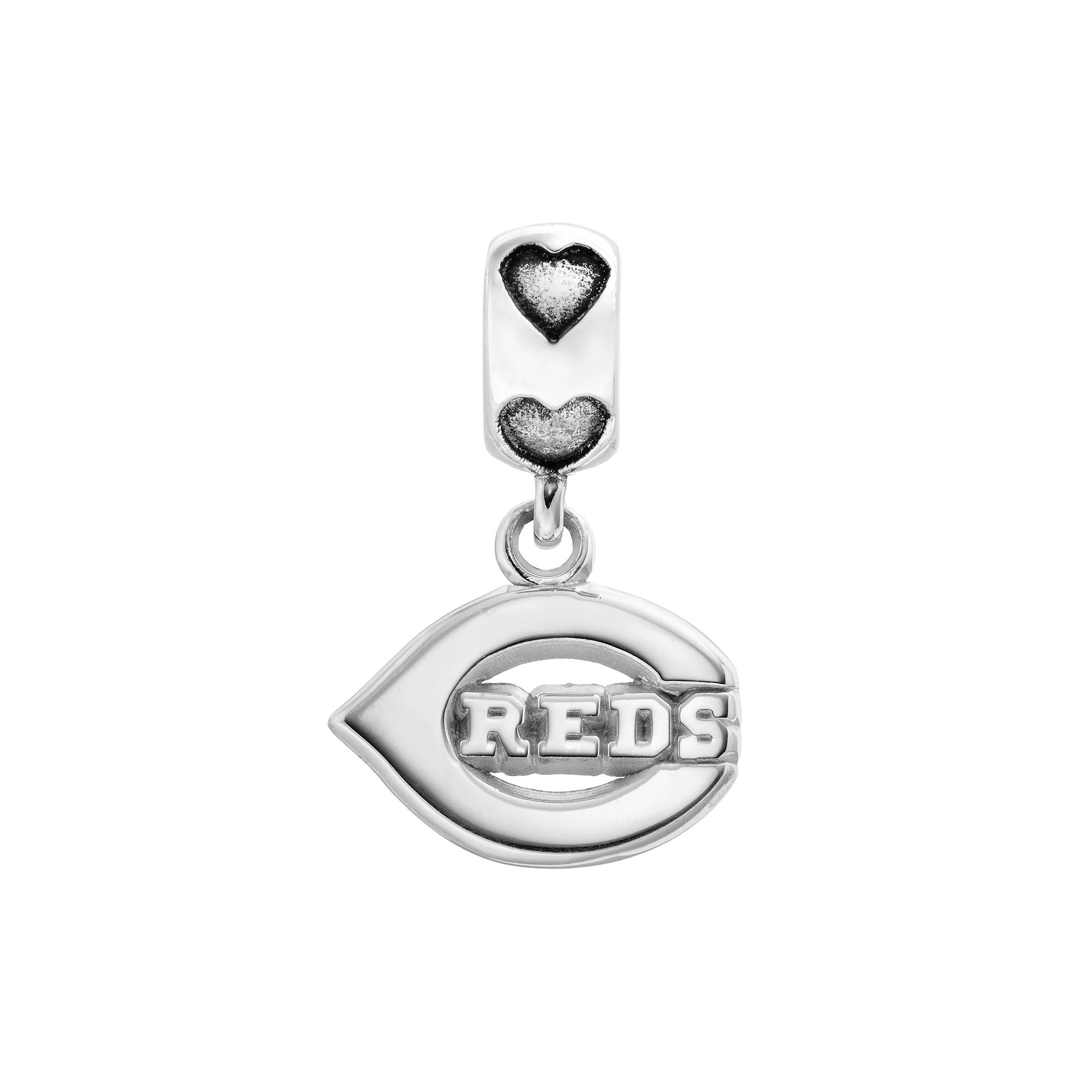 LogoArt Cincinnati Reds Sterling Silver Team Logo Charm, Women's, Grey Product Image