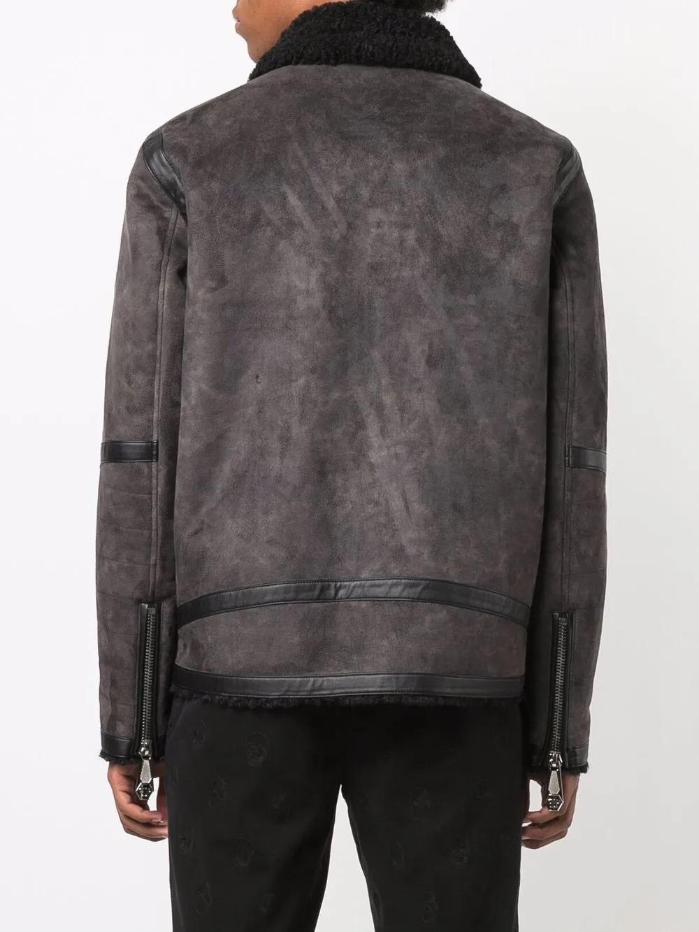 Iconic Plein suede biker jacket Product Image