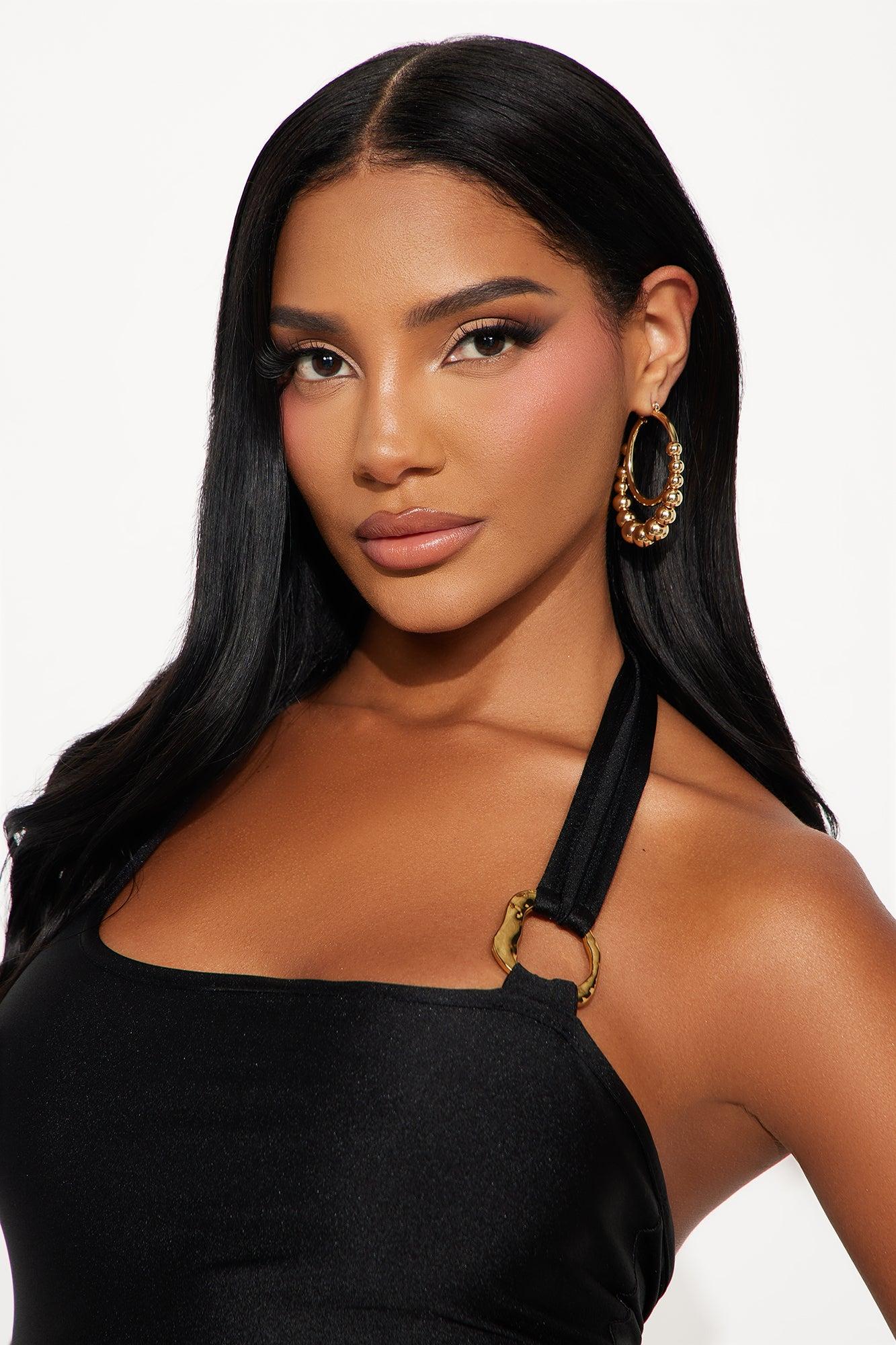 Bubble Bae Hoop Earrings - Gold Female Product Image