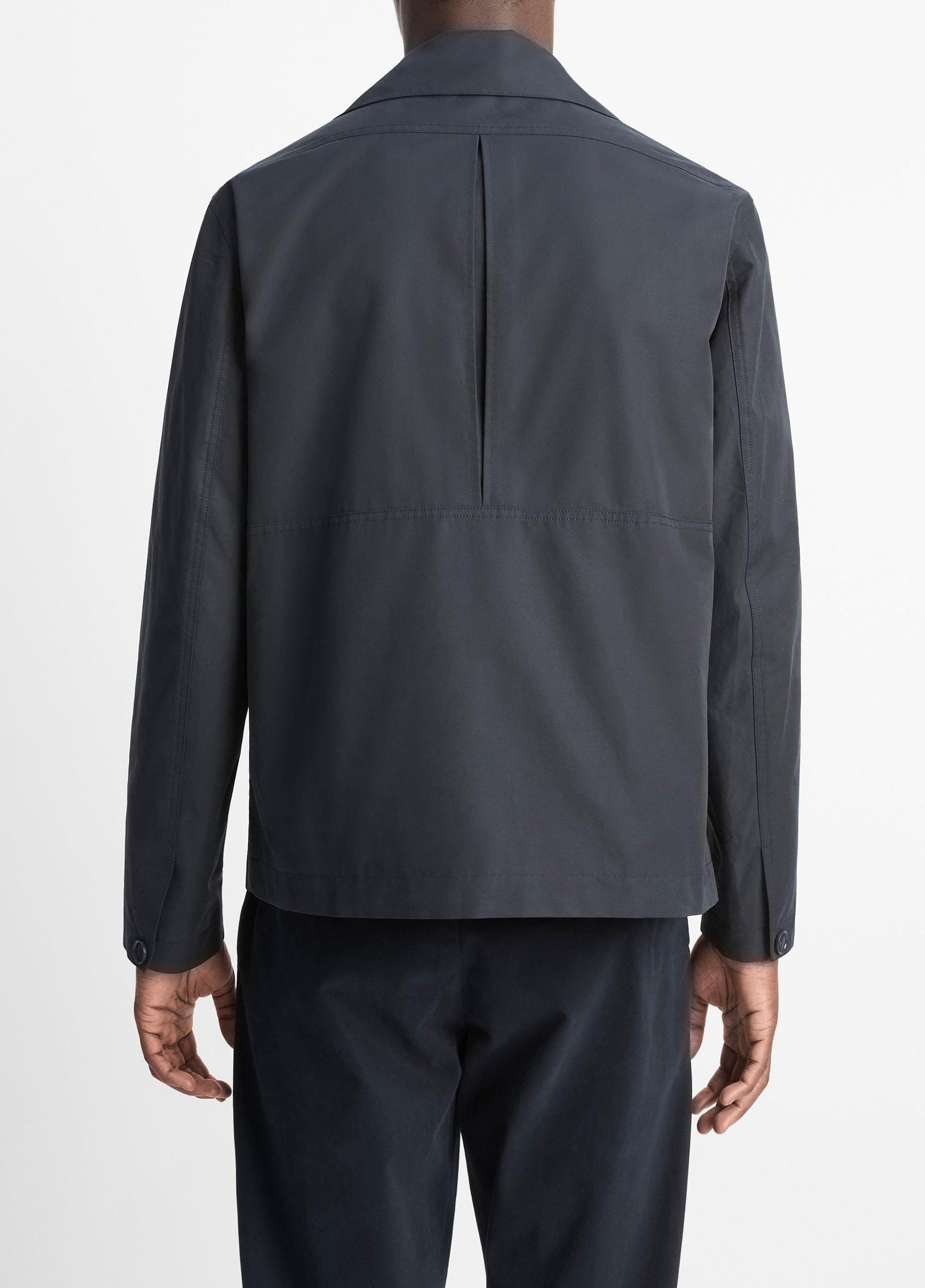 Peached Cotton-Blend Convertible-Collar Jacket Product Image