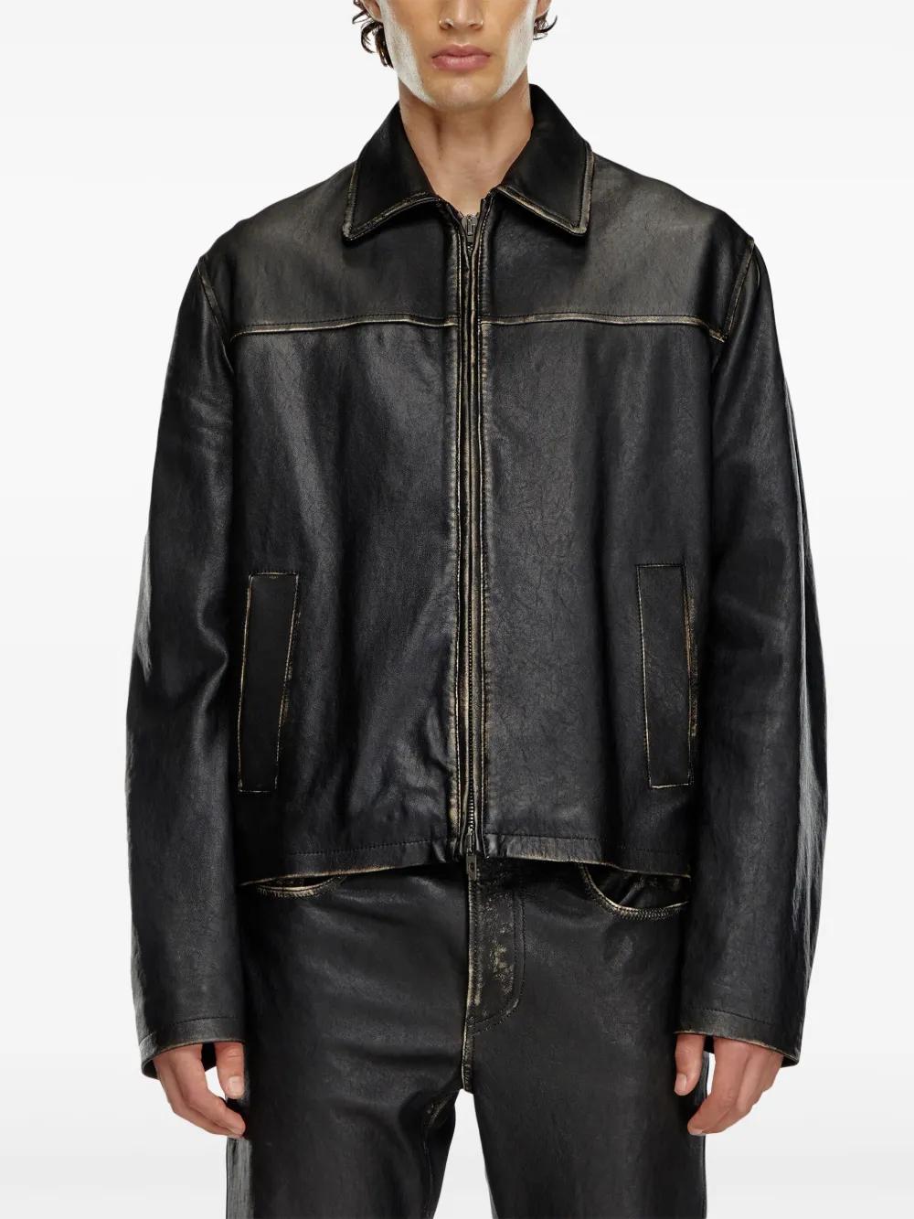 L-Blixia leather jacket Product Image