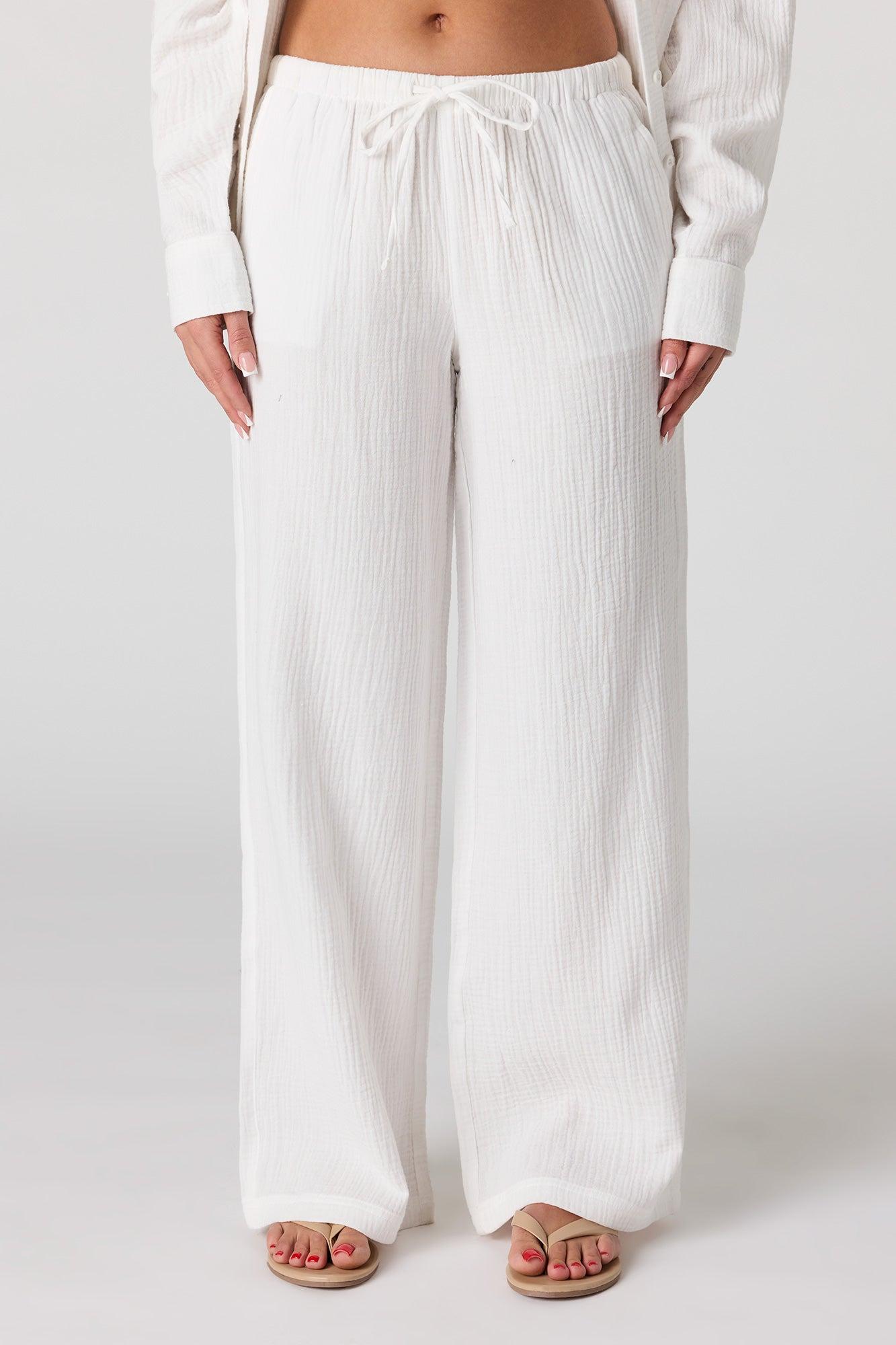 Flowy Gauze Wide Leg Pant Female Product Image