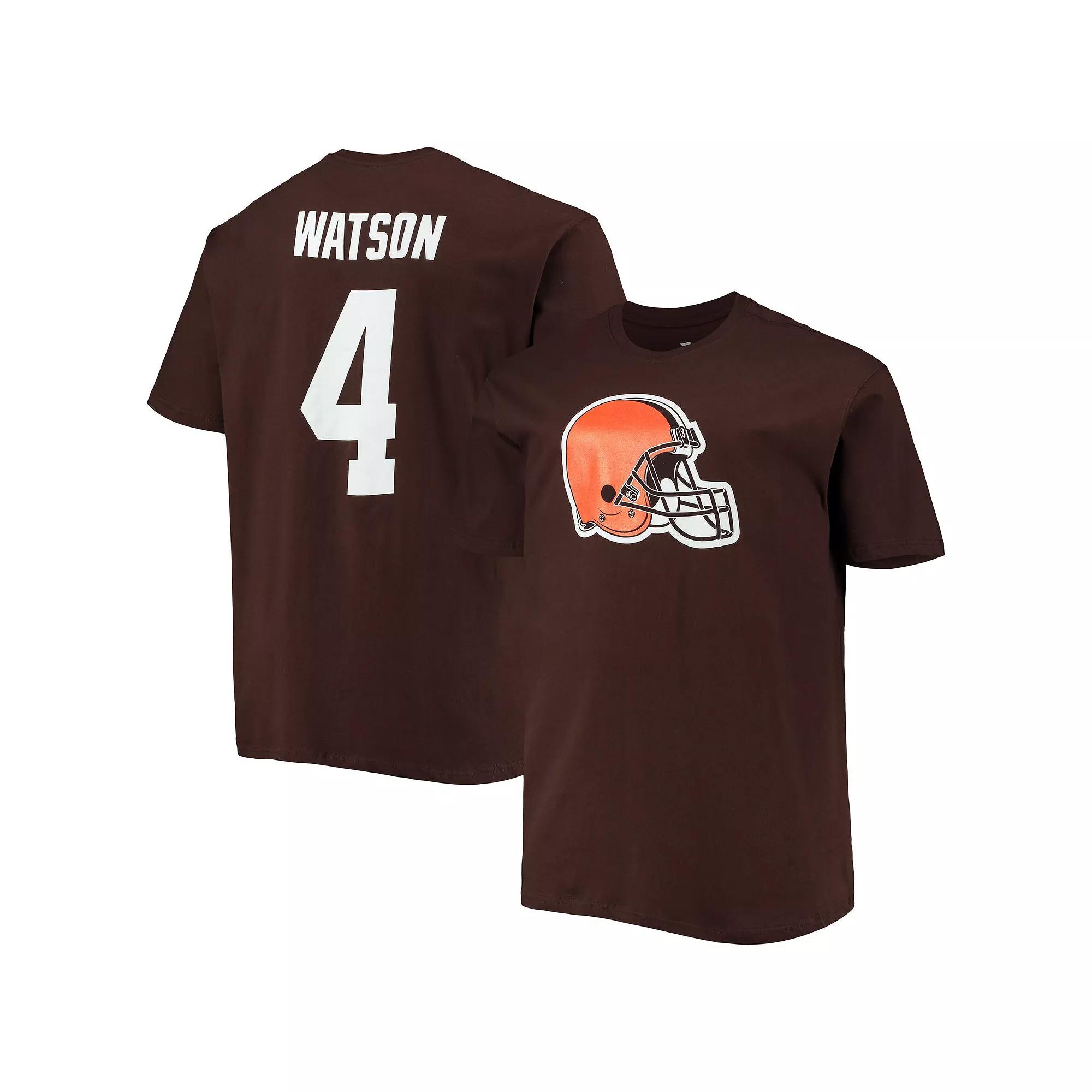 Men's Fanatics Branded Deshaun Watson Brown Cleveland Browns Big & Tall Player Name & Number T-Shirt,  Product Image
