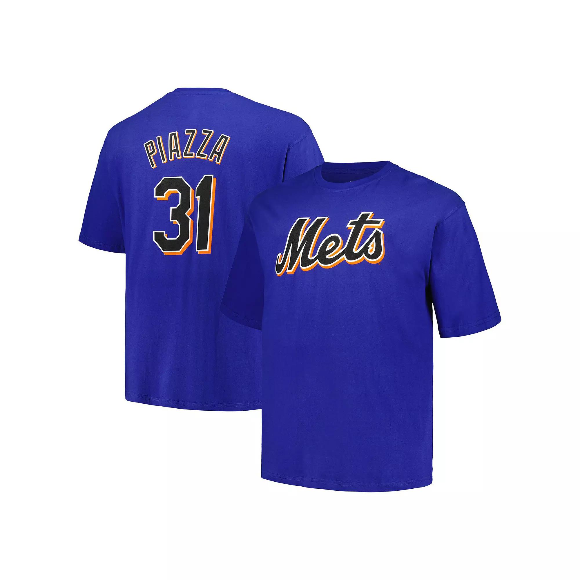 Men's Profile Mike Piazza Royal New York Mets Big & Tall Cooperstown Collection Player Name & Number T-Shirt, Size: XLT, Blue Product Image