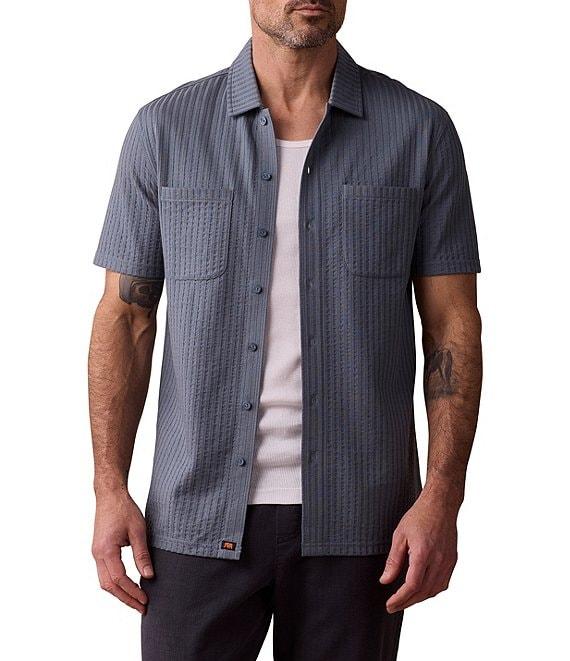 The Normal Brand Short Sleeve Knit Getaway Button Up Shirt Product Image