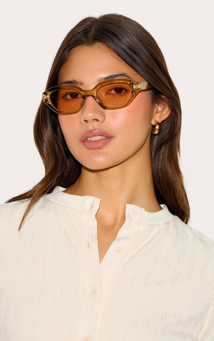 Butter Yellow Acrylic Cat Eye Sunglasses Product Image