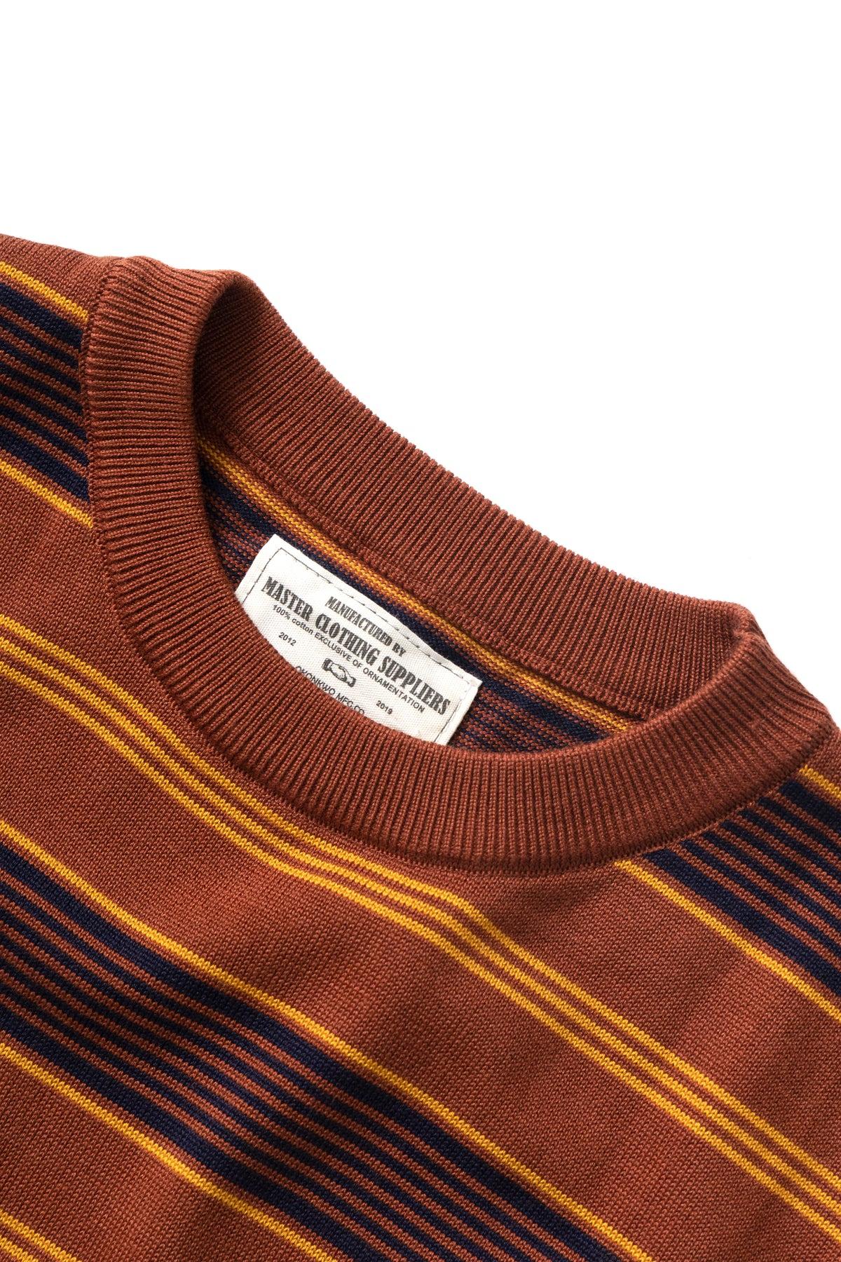 Okonkwo MFG - 50's Knitted Striped Shirt - Brown Product Image