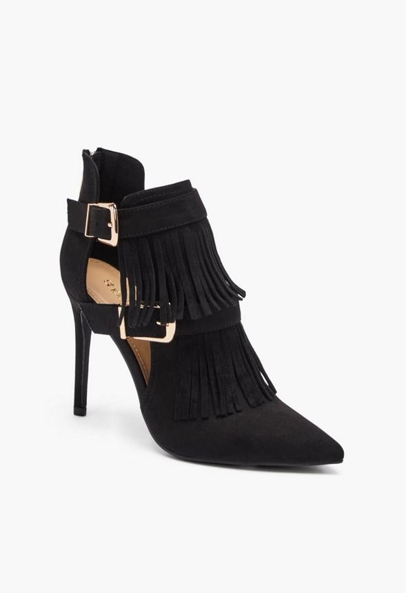 JustFab Margaux Platform Loafer Pump Womens Black/ White Size 8.5 Product Image