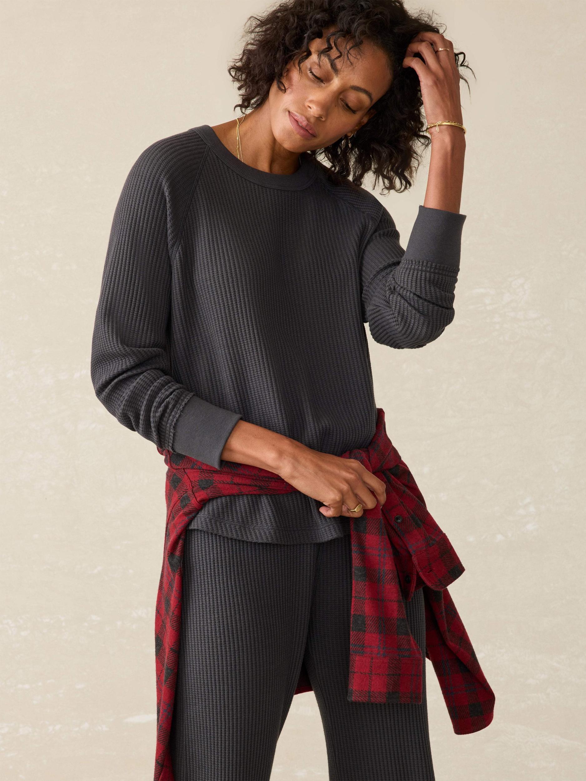 Legend™ Waffle Layering Crew - Black Female Product Image