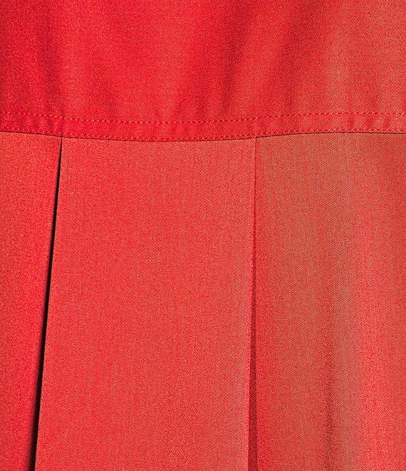 Ali Miles Woven Point Collar 3/4 Sleeves Quarter Zip-Up Tunic Product Image