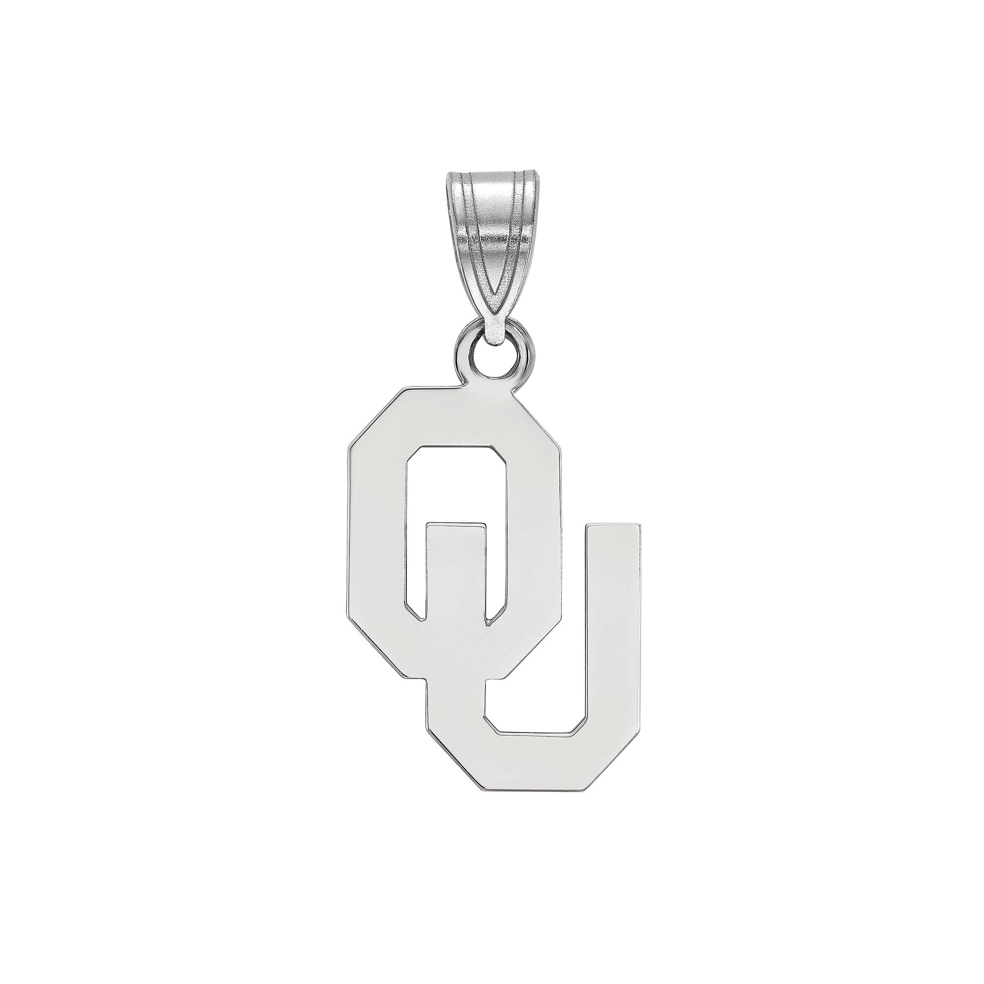 LogoArt 10K White Gold Oklahoma Sooners Pendant, Women's,  Product Image