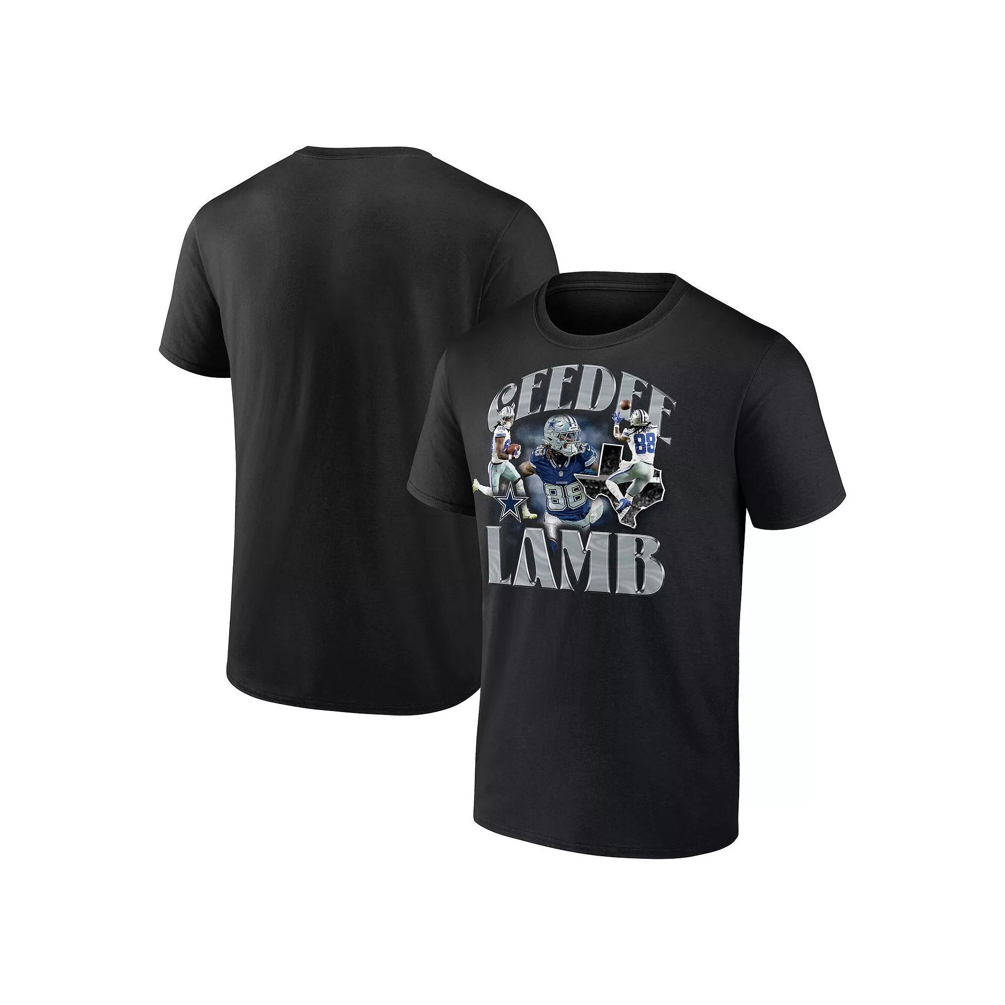 Men's Fanatics CeeDee Lamb Black Dallas Cowboys Notorious Player T-Shirt,  Product Image