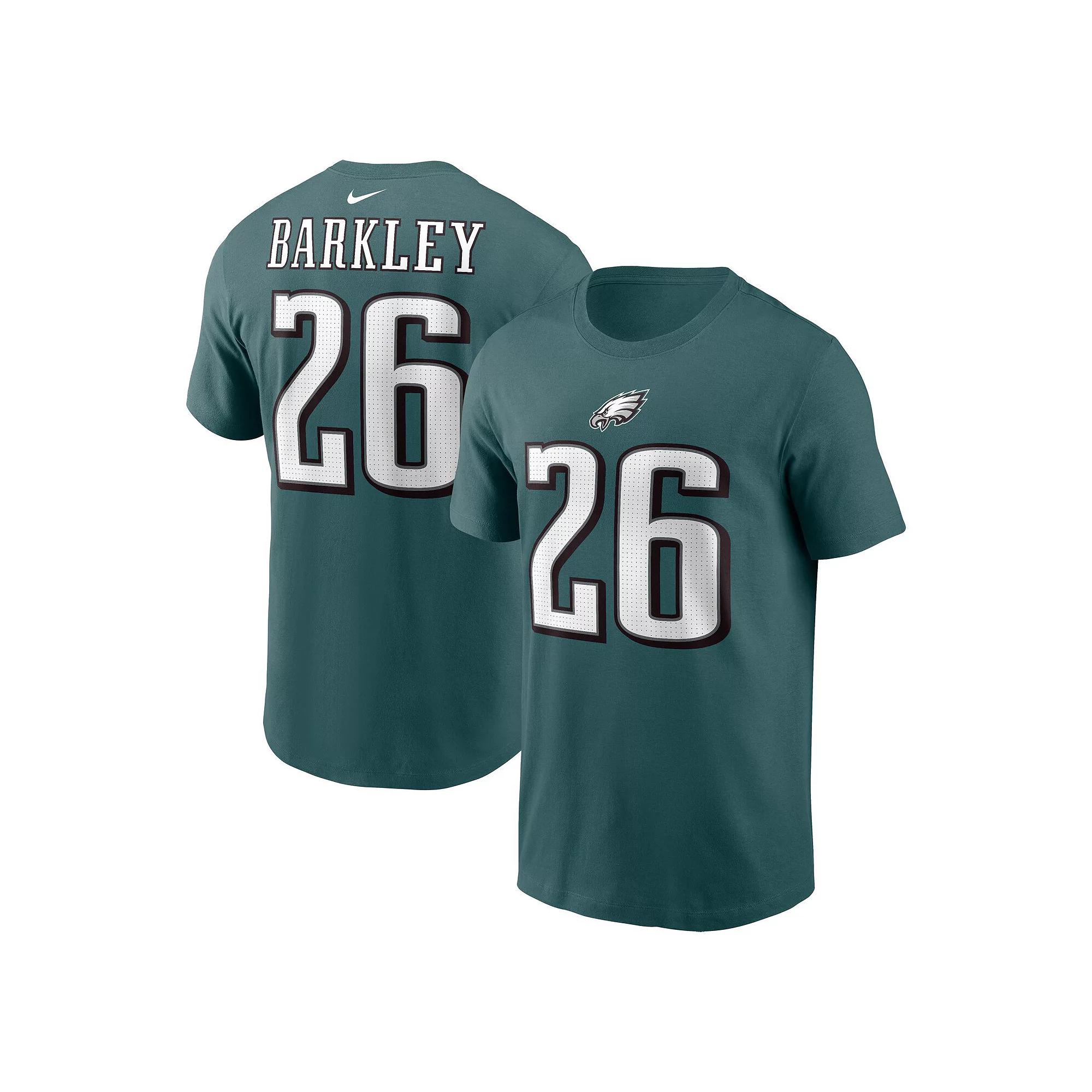 Men's Nike Saquon Barkley Midnight Green Philadelphia Eagles Player Name & Number T-Shirt,  Product Image
