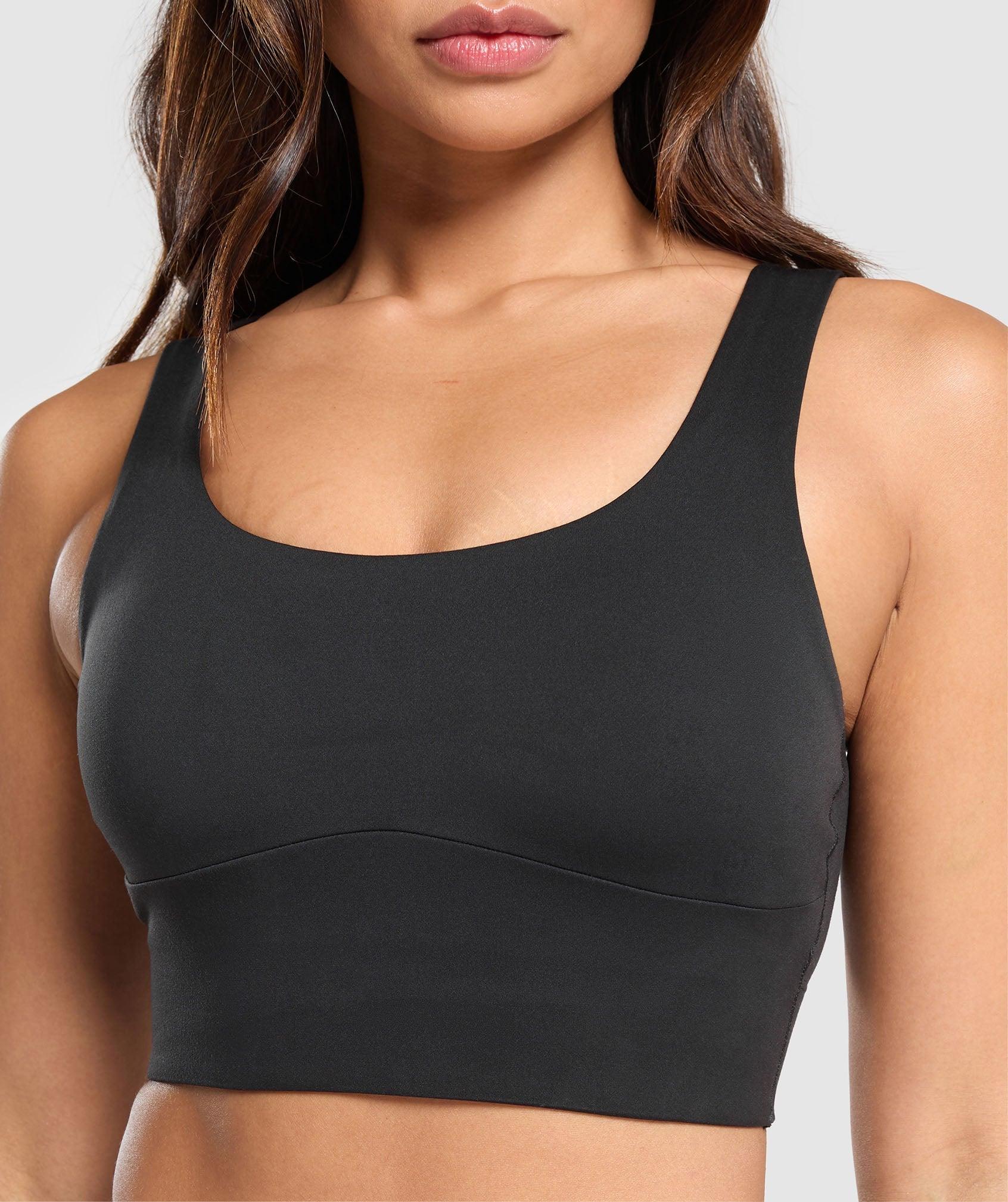 Gymshark Longline Sports Bra - Black Female Product Image