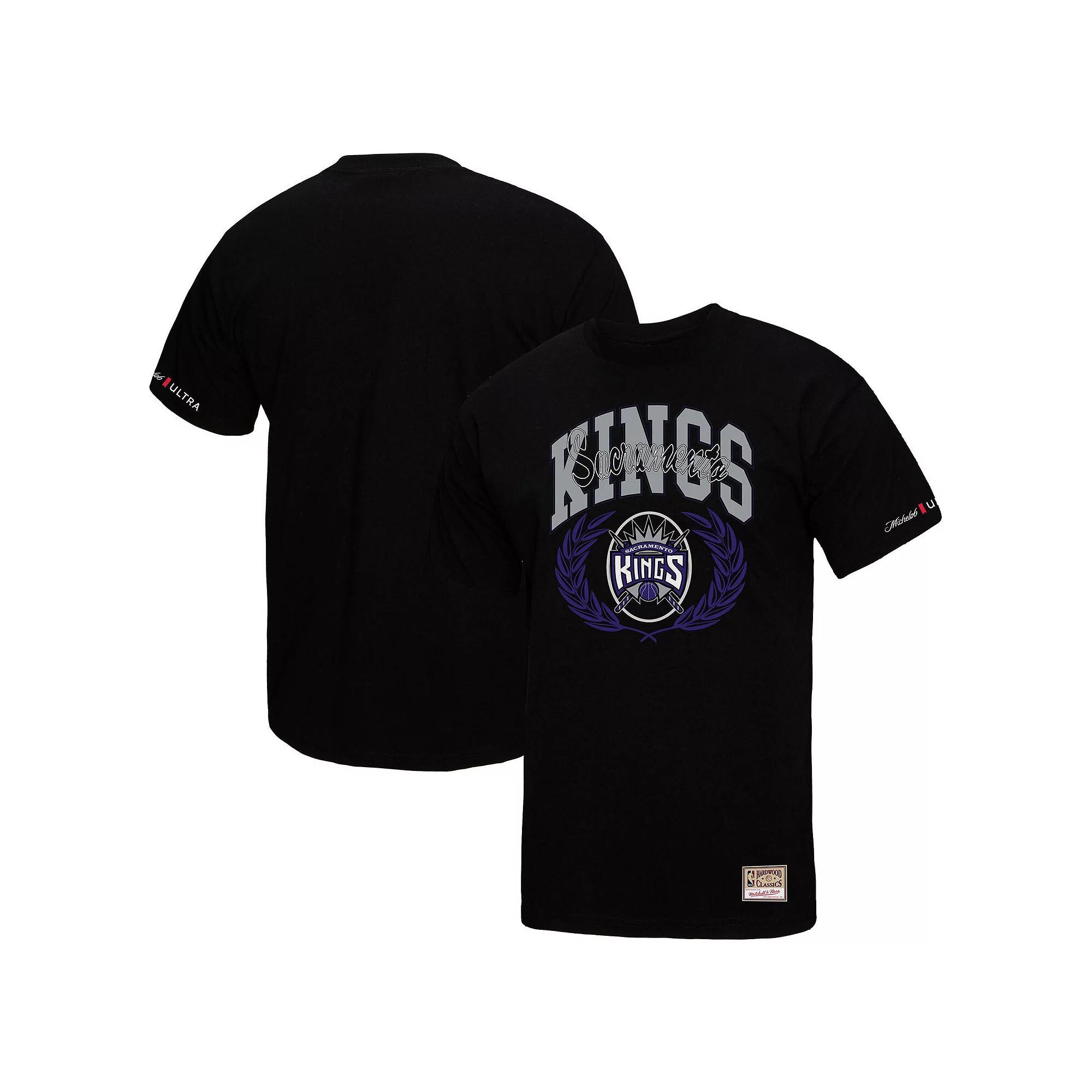 Men's Mitchell & Ness Black Sacramento Kings NBA x Michelob Ultra Rewind II T-Shirt,  Product Image