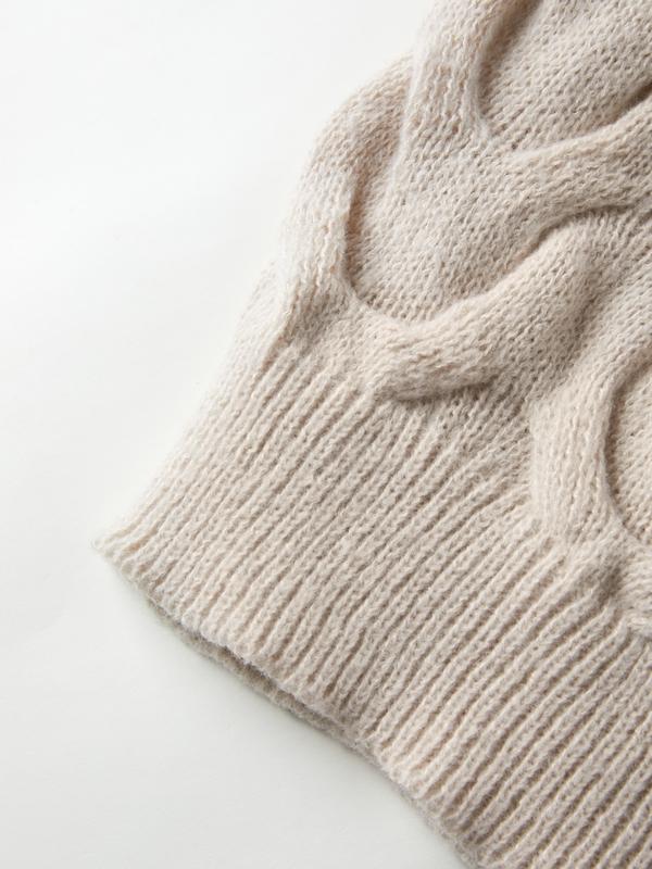 Oversized Cable Knit Sweater Product Image