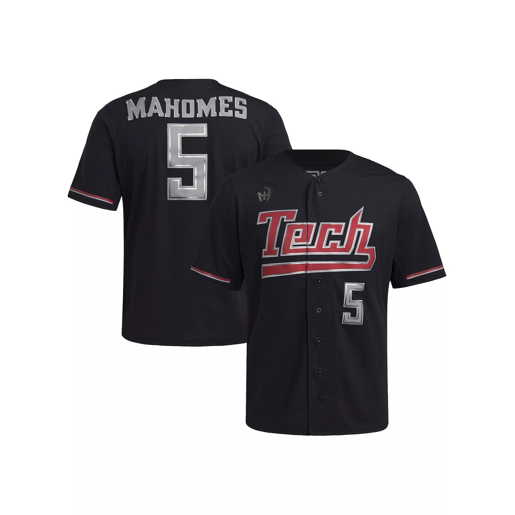 Men's adidas Patrick Mahomes Black Texas Tech Red Raiders Replica Baseball Jersey,  Product Image
