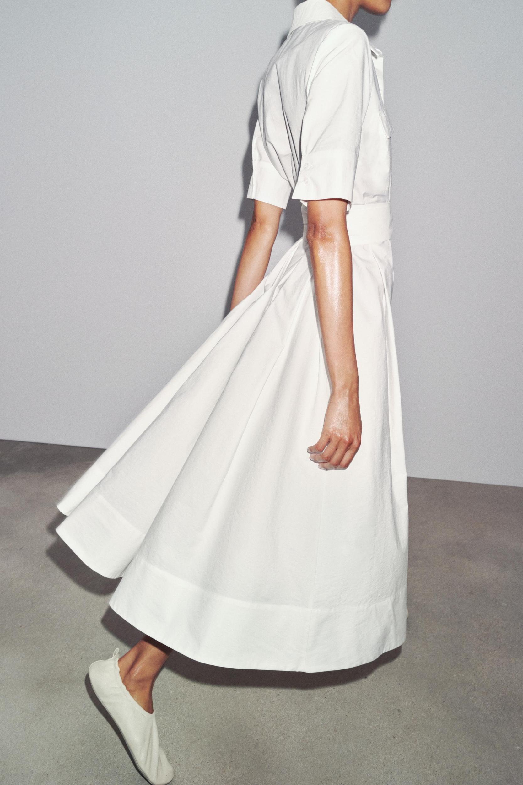 ZW COLLECTION POPLIN MIDI DRESS Product Image