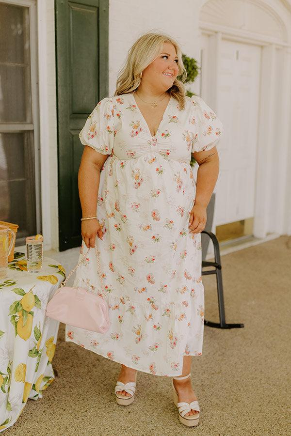 Field Of Grace Floral Midi Dress Curves Product Image