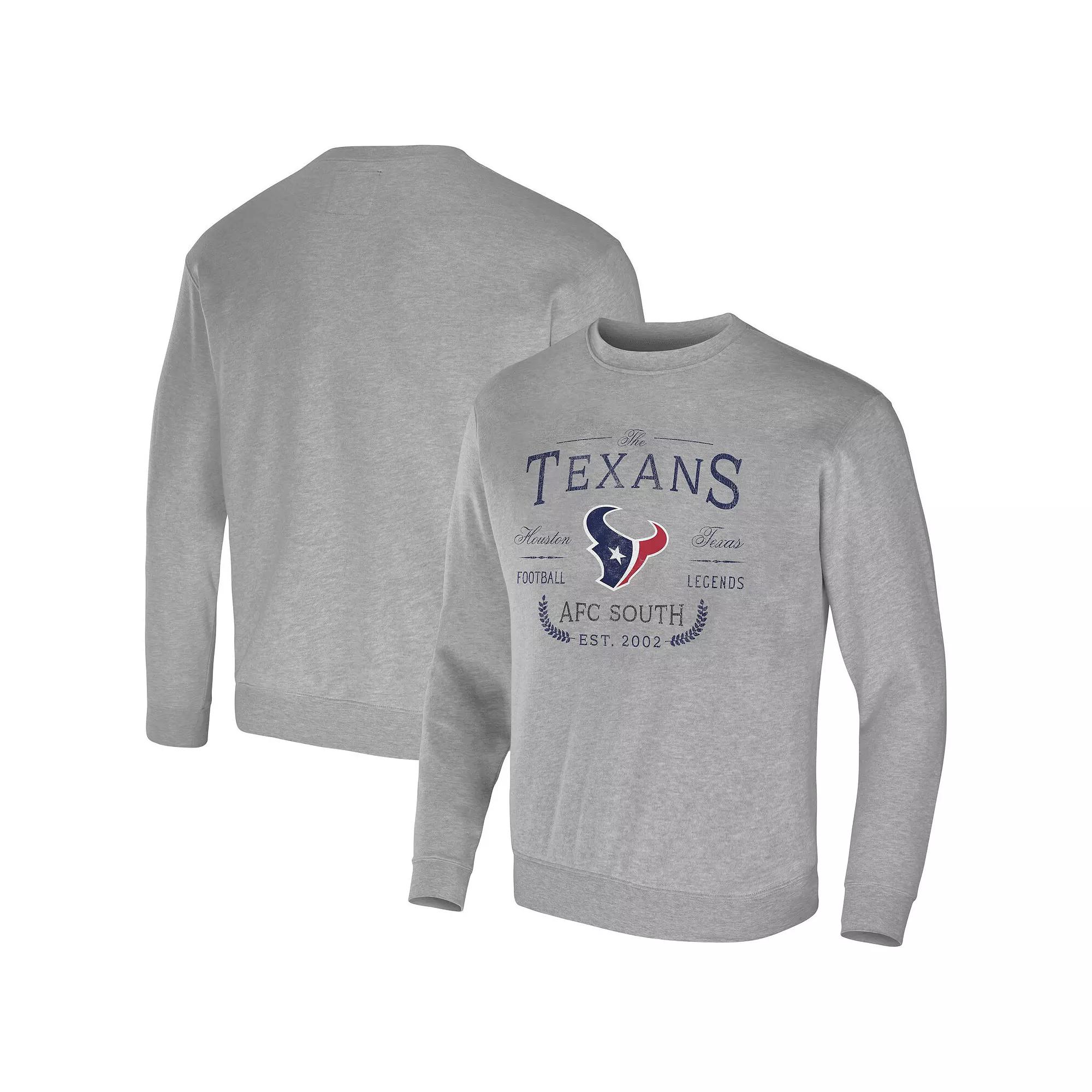 Men's NFL x Darius Rucker Collection by Fanatics Heather Gray Houston Texans Pullover Sweatshirt,  Product Image