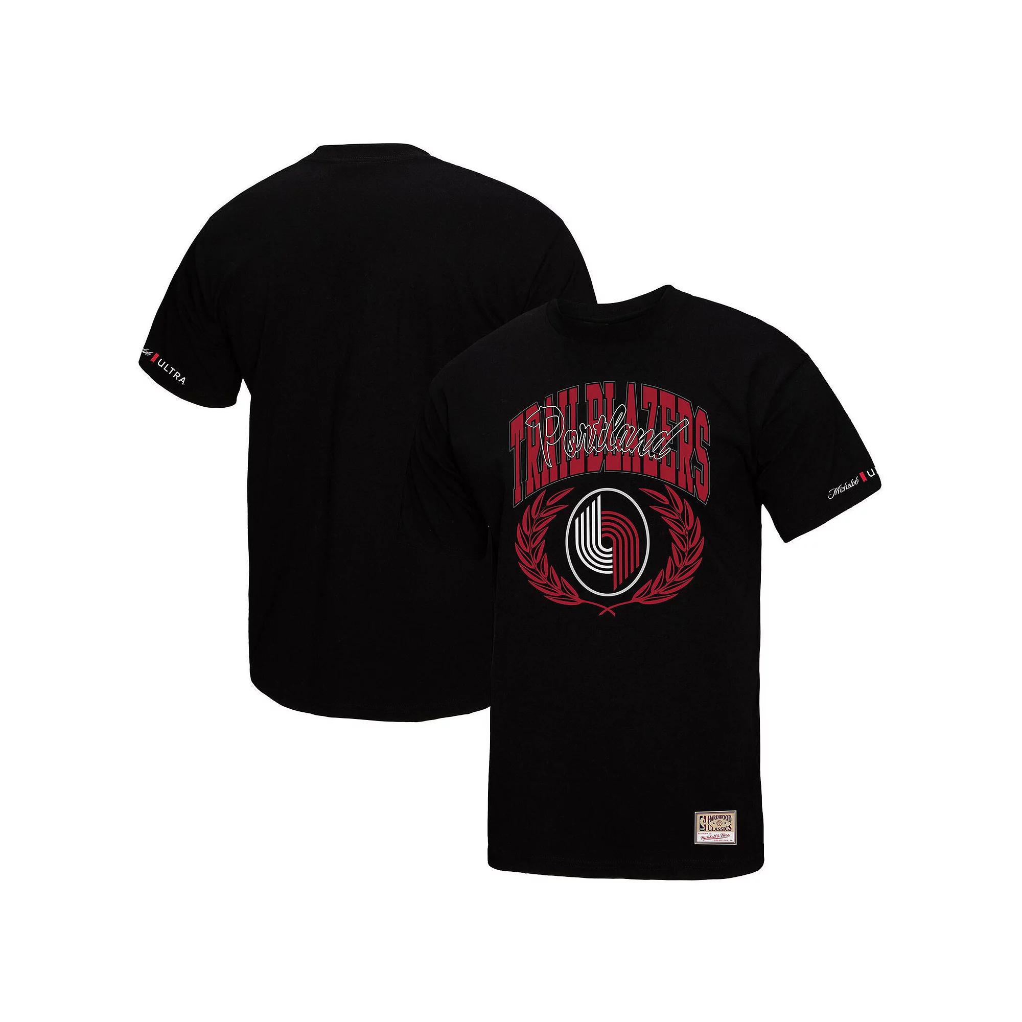 Men's Mitchell & Ness Black Portland Trail Blazers NBA x Michelob Ultra Rewind II T-Shirt,  Product Image
