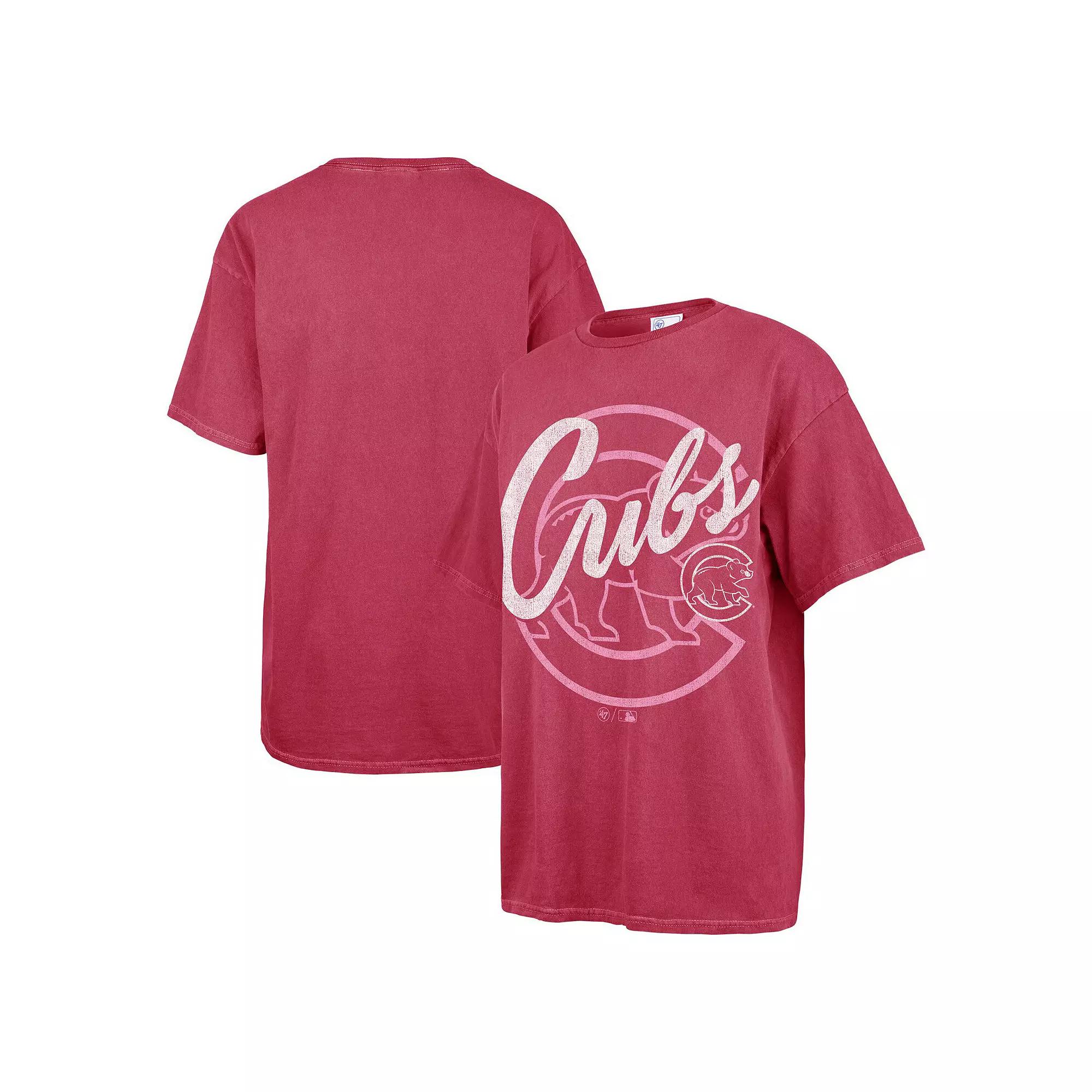 Women's '47 Pink Chicago Cubs Dopamine Tradition T-Shirt,  Product Image