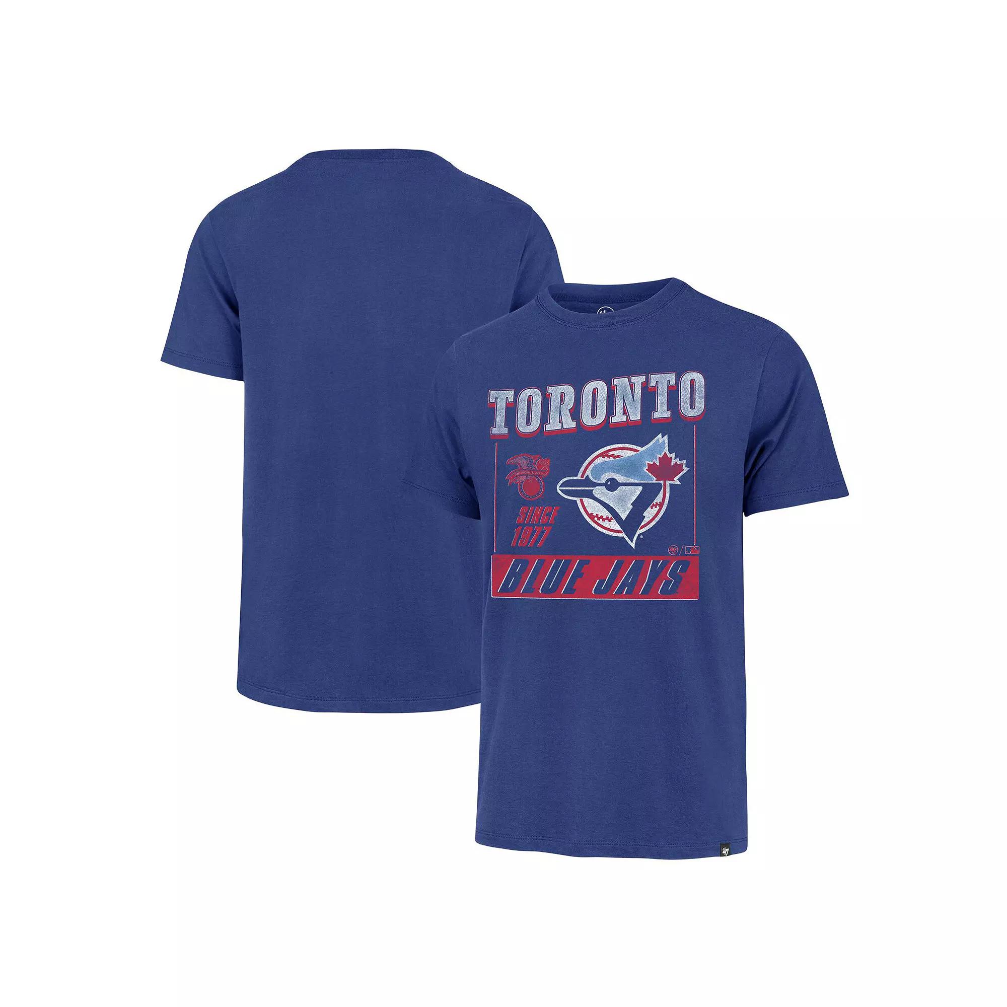 Men's '47 Royal Toronto Blue Jays Outlast Franklin T-Shirt, Size: XL, Jay Blue Product Image