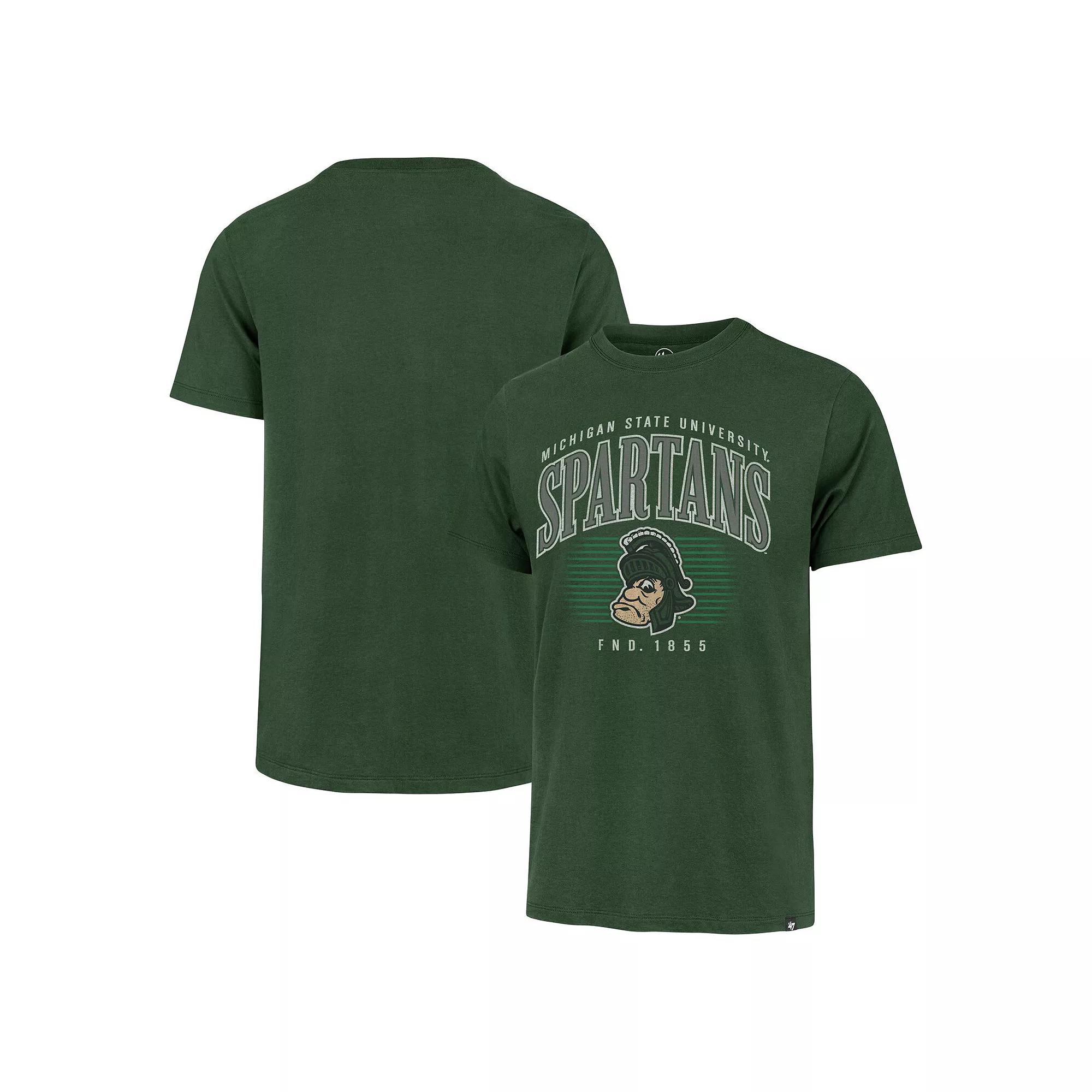 Men's '47 Green Michigan State Spartans Double Header Franklin T-Shirt,  Product Image