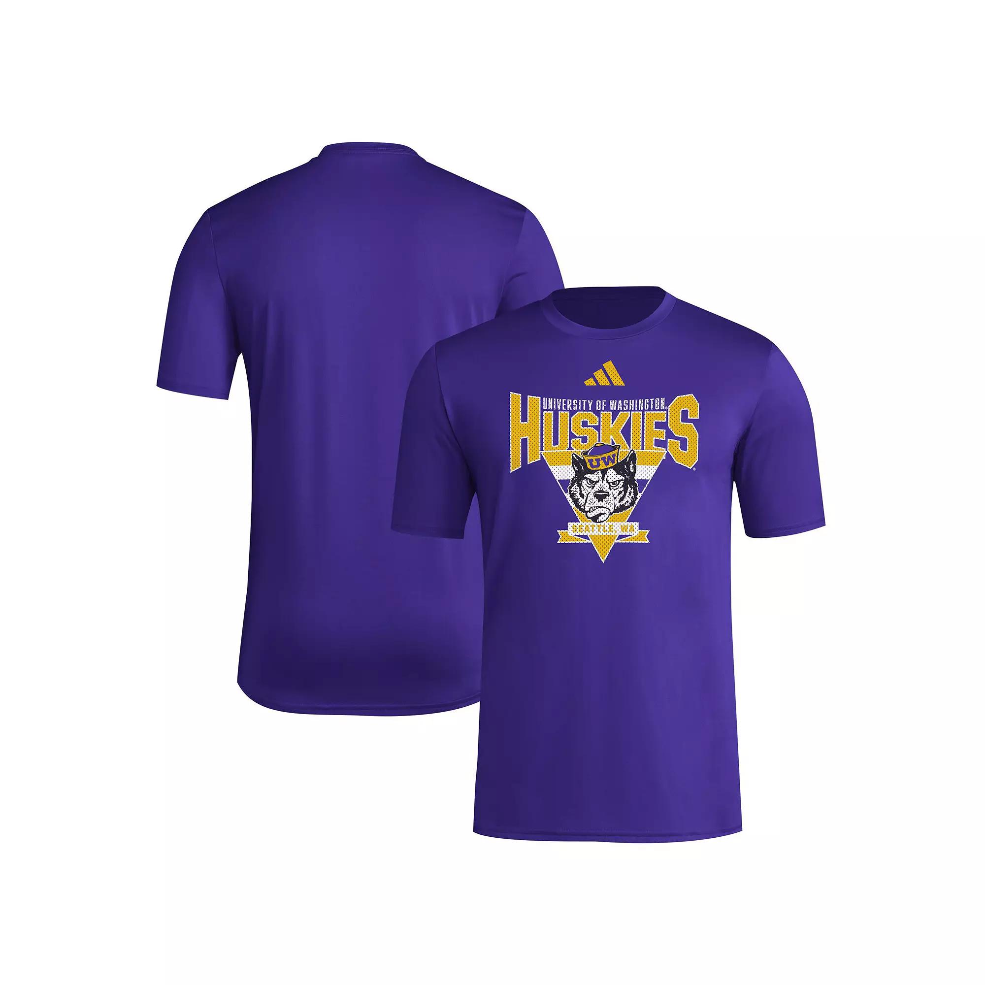 Men's adidas Purple Washington Huskies 2024 Locker Trilateral Pre-Game T-Shirt, Size: Medium Product Image