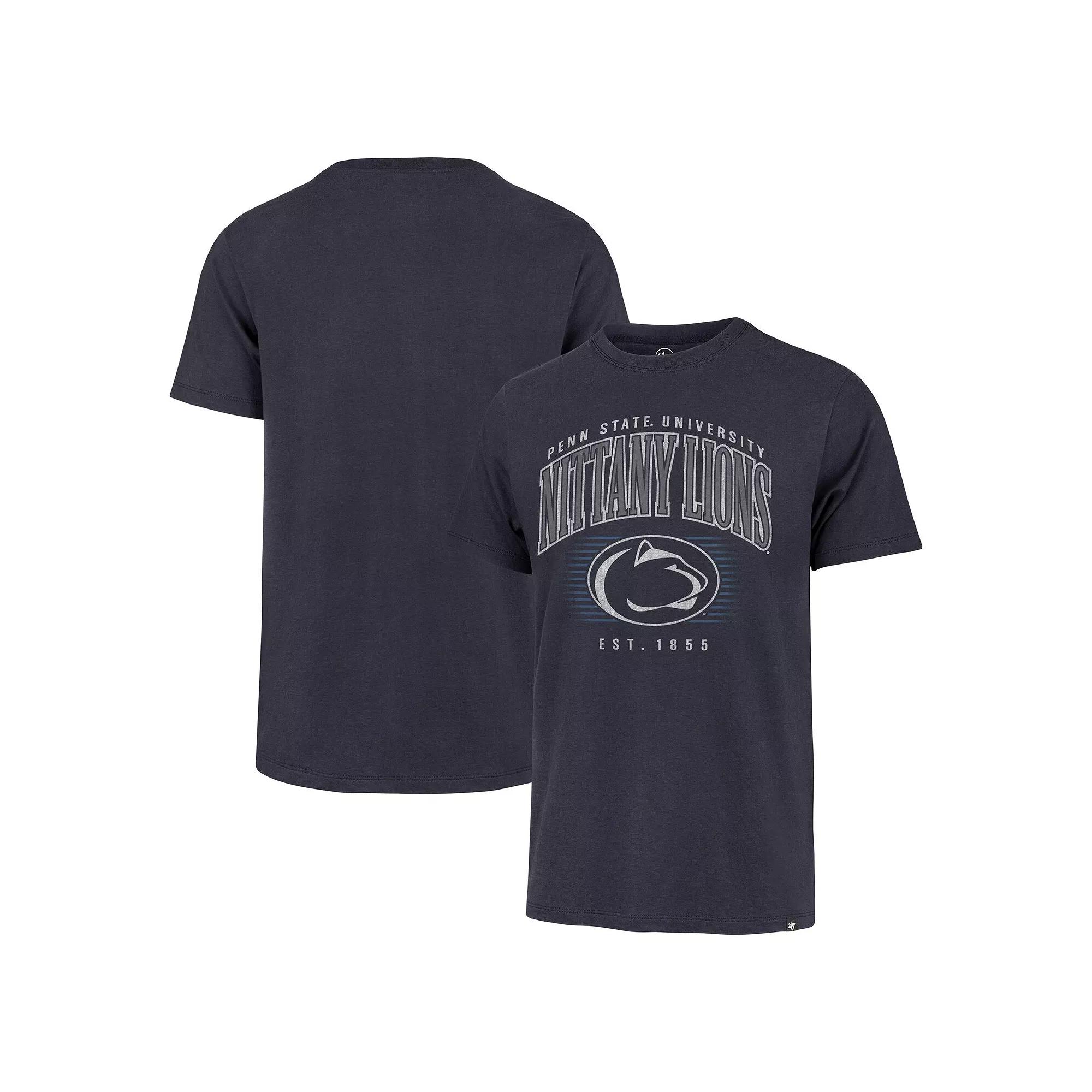 Men's '47 Navy Penn State Nittany Lions Double Header Franklin T-Shirt,  Product Image