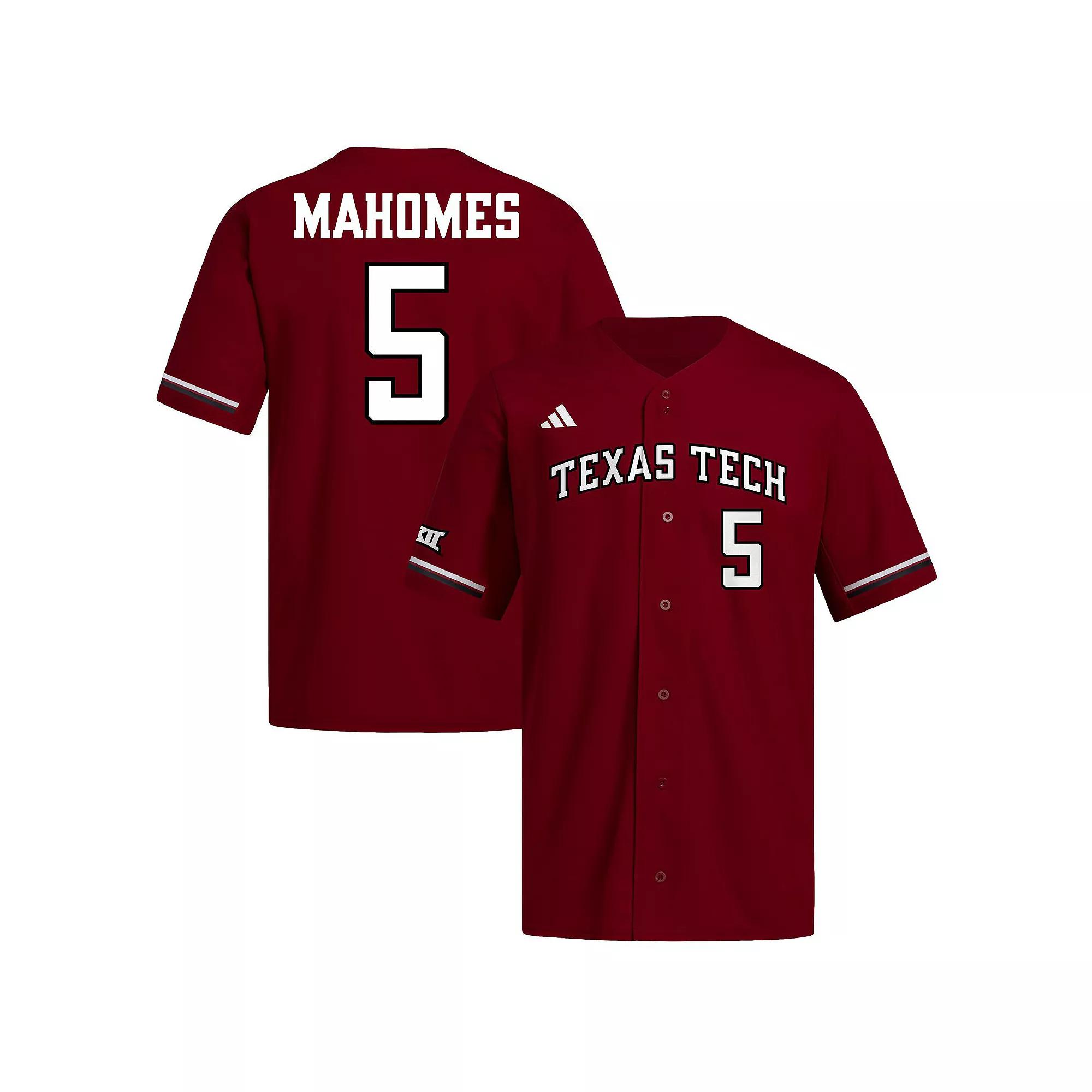 Men's adidas Patrick Mahomes Red Texas Tech Red Raiders Replica Baseball Jersey,  Product Image