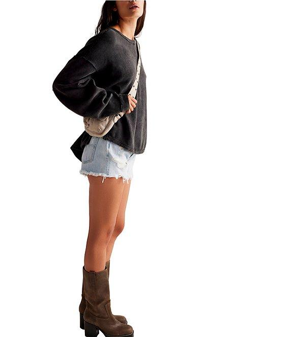 Free People We The Free Total Eclipse Rib Knit Crew Neck Long Sleeve Top Product Image