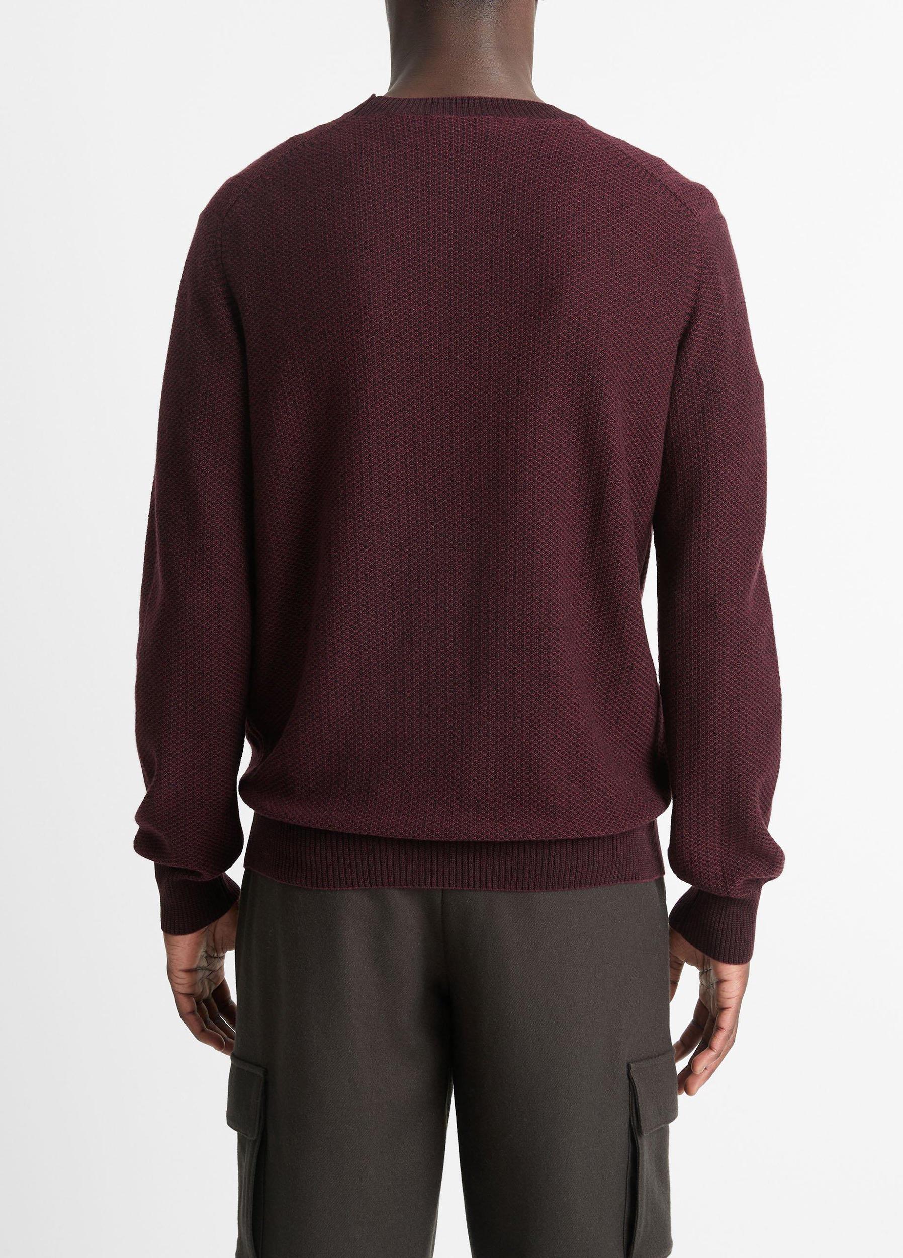 Mens Geo Jacquard Long-Sleeve Crewneck Sweater Product Image