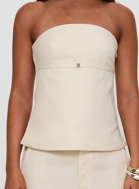 Irresistible Strapless Top Cream Product Image