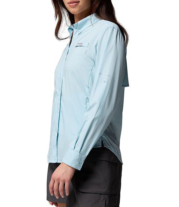 Columbia Womens Tamiami II Long Sleeve Woven Point Collar Roll-Tab Sleeves Button Front Shirt Product Image