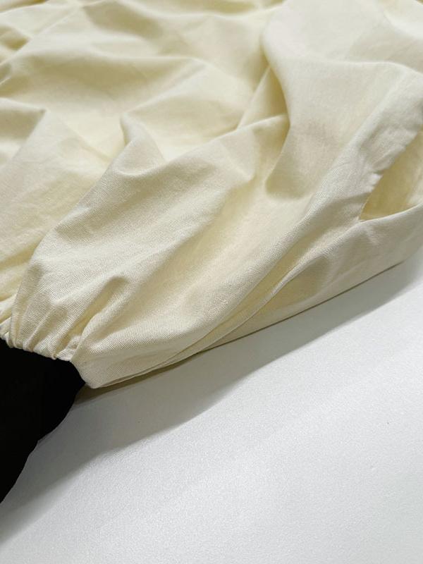 A-Line Loose Contrast Color Pleated Split-Joint Spaghetti-Neck Maxi Dresses Product Image