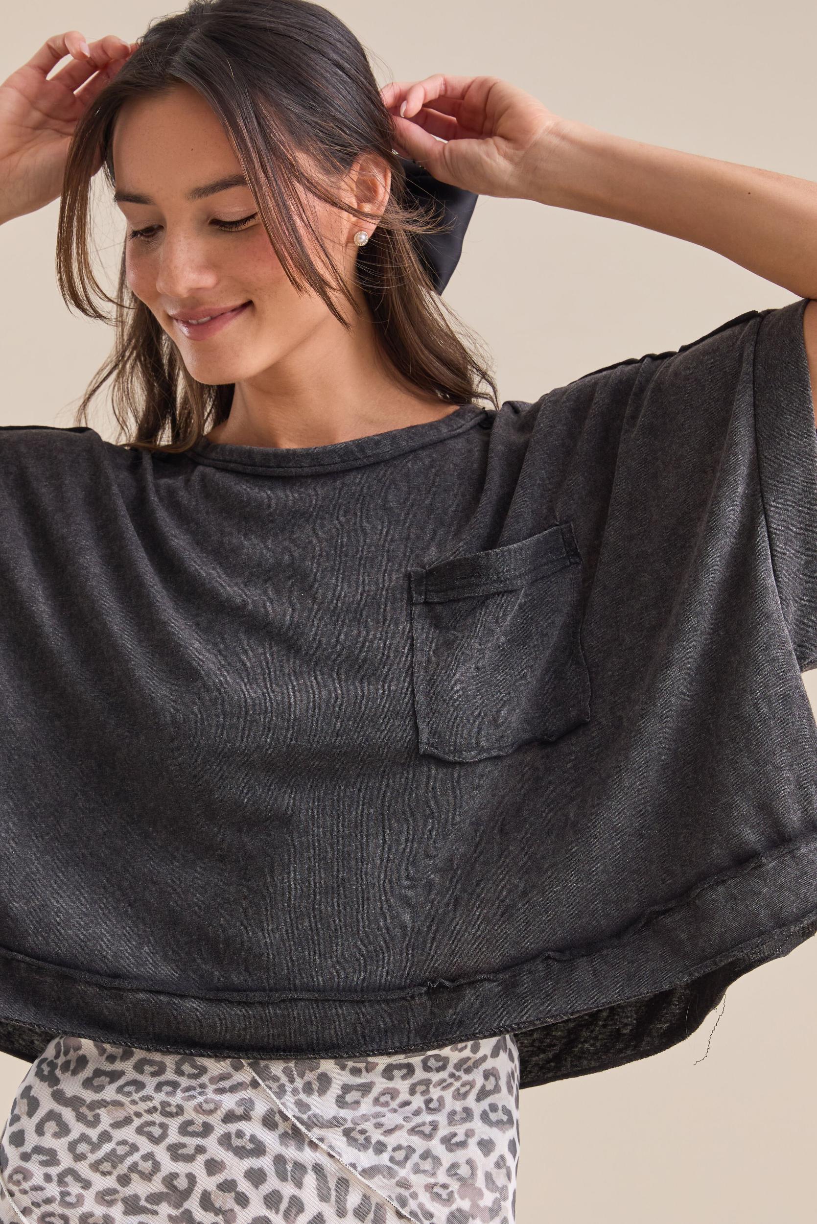 Khani Boxy Pocket Tee Product Image