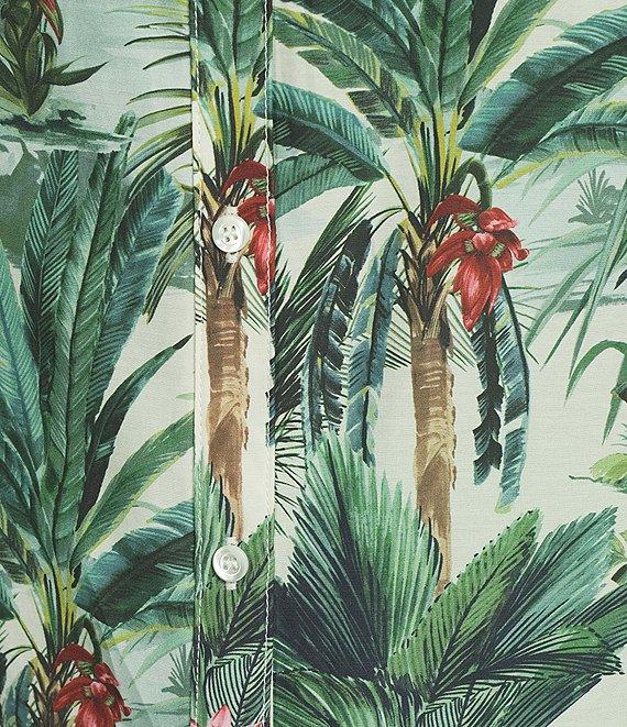 J.McLaughlin Britt Tropical Floral Print Mandarin Collar Long Sleeve Button Front Blouse Product Image