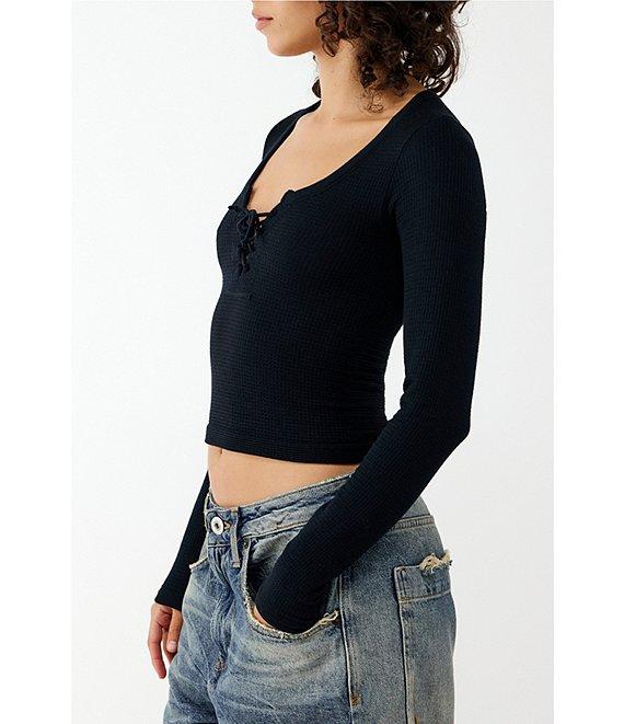 BDG Urban Outfitters Long Sleeve Knockout Top Product Image